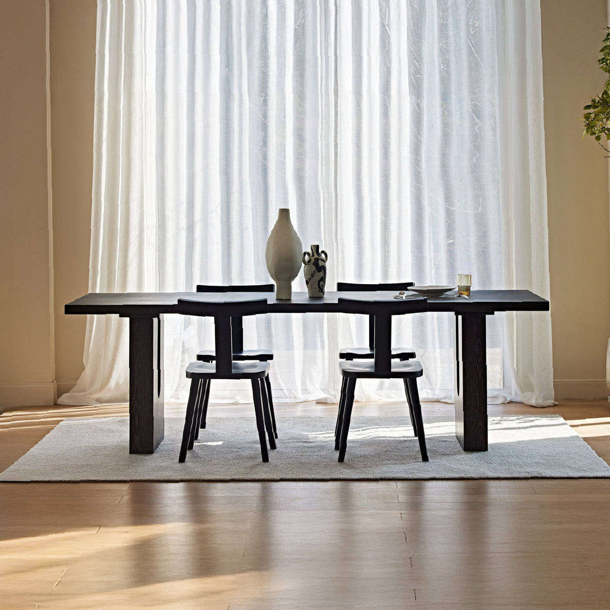 COLAMY ARCUS Modern Sculptural Dining Table - 4