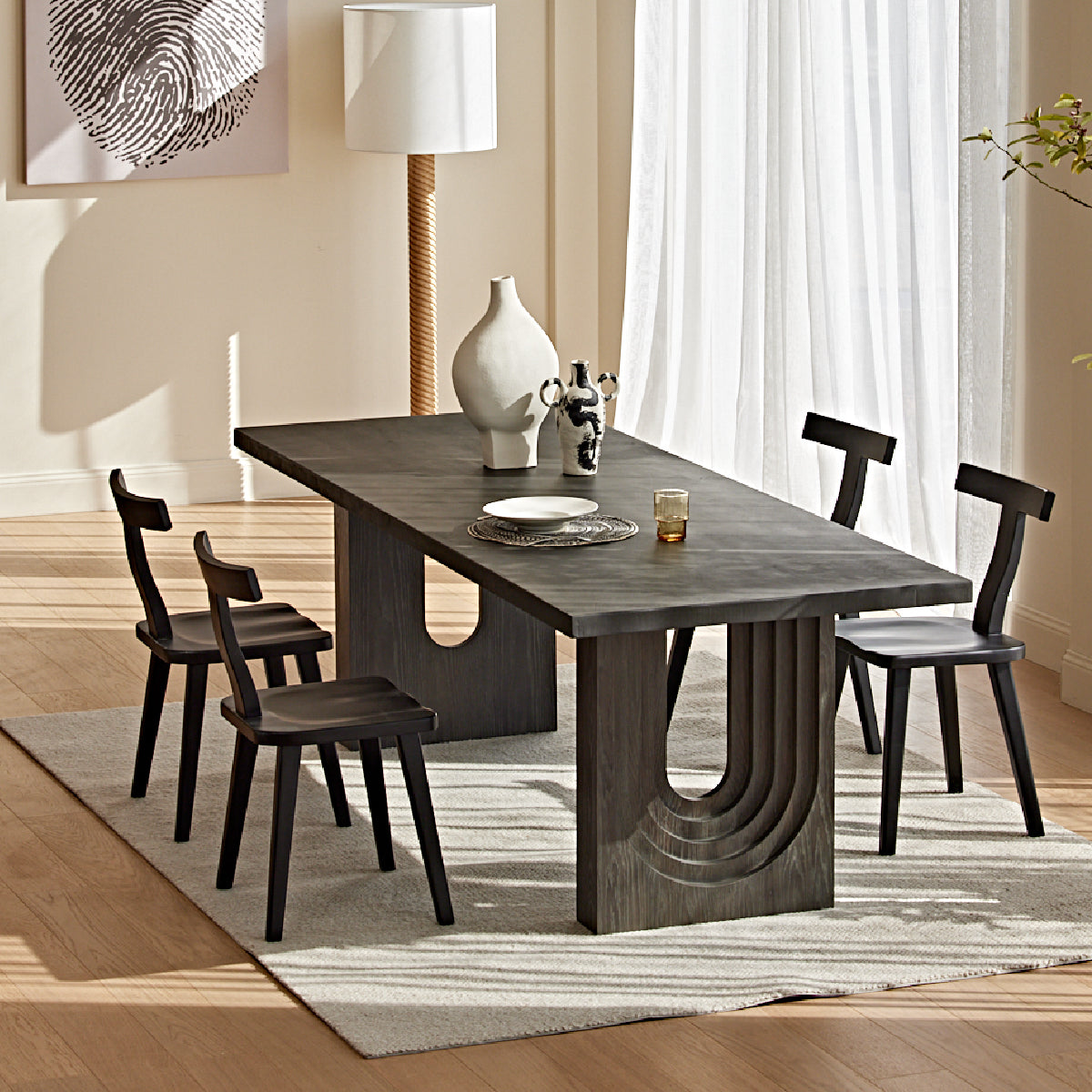 COLAMY ARCUS Modern Sculptural Dining Table - 2