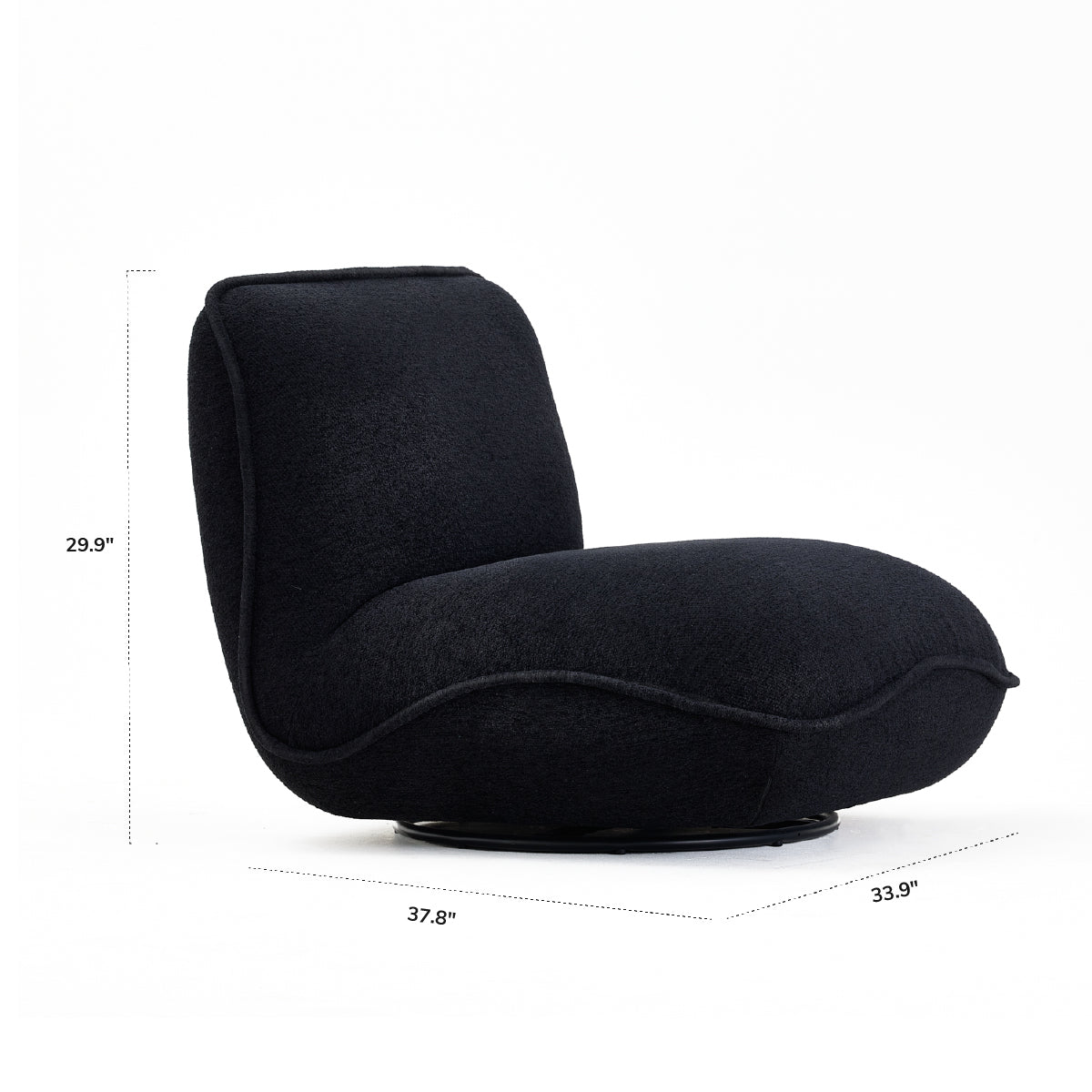 COLAMY NEXUS Modern Swivel Accent Chair - 3