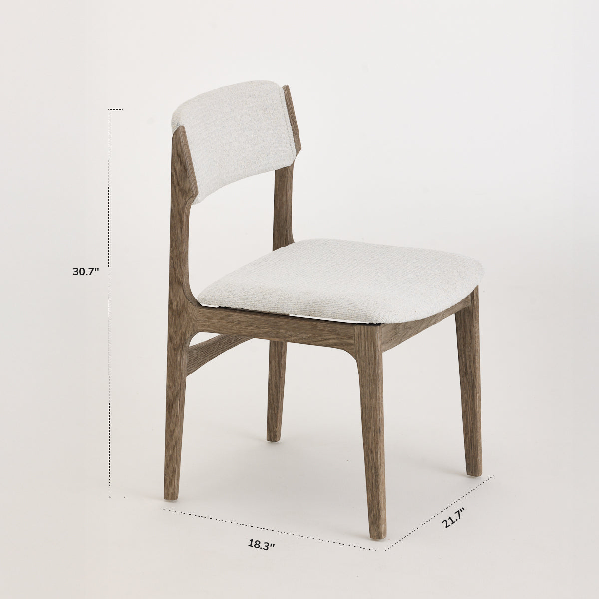 COLAMY Nordoak Modern Minimalist Dining Chair - 5