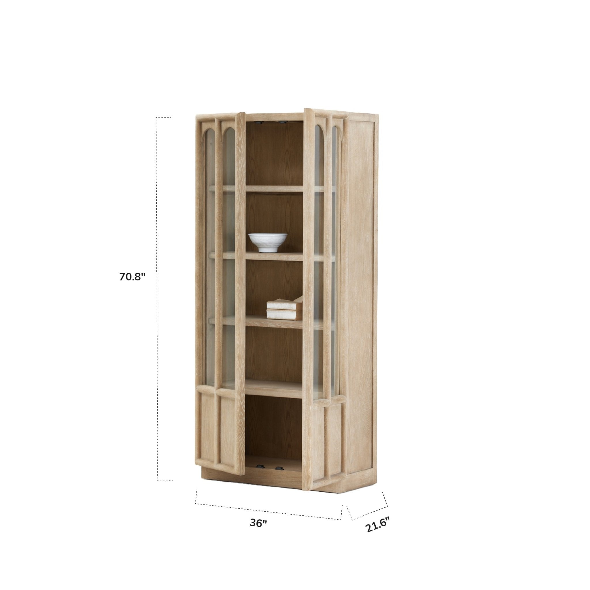 COLAMY ARCA Modern Vintage Display Cabinet - COLAMY