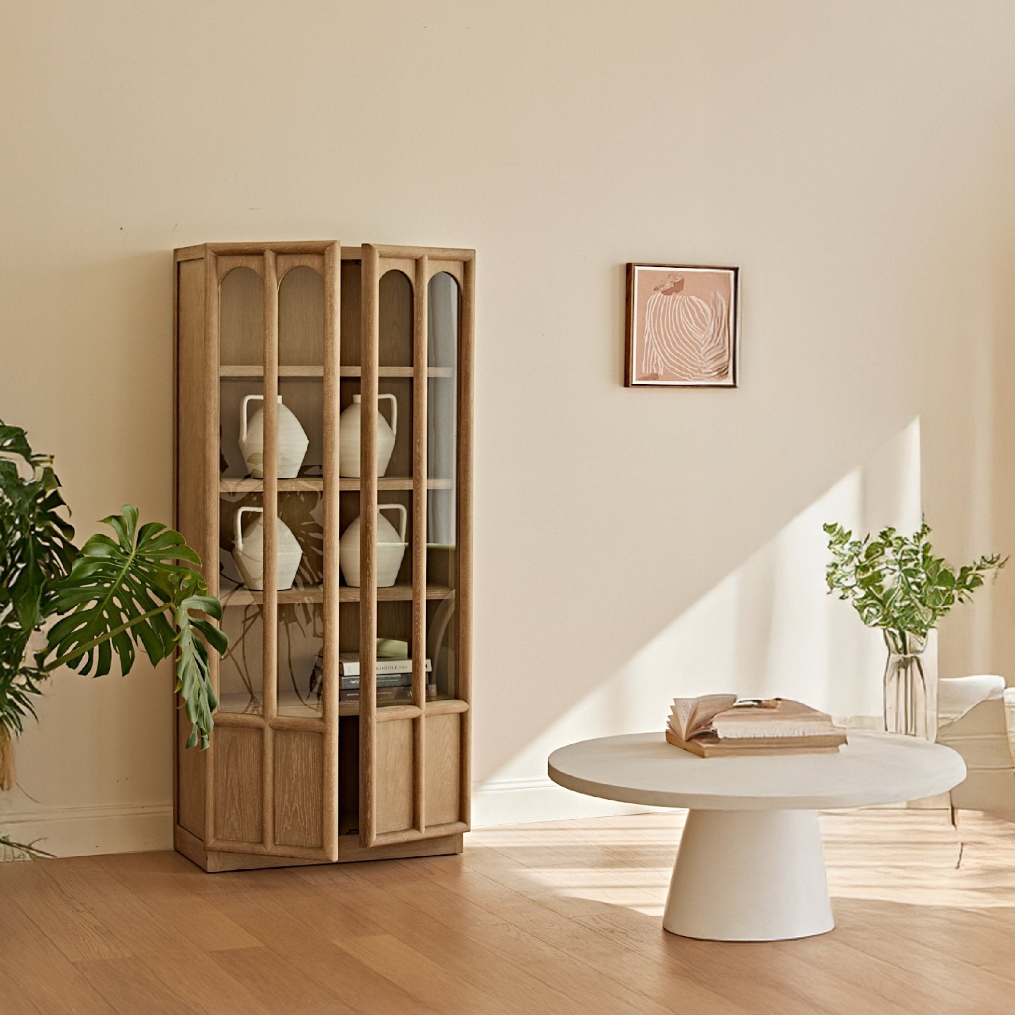 COLAMY ARCA Modern Vintage Display Cabinet - COLAMY