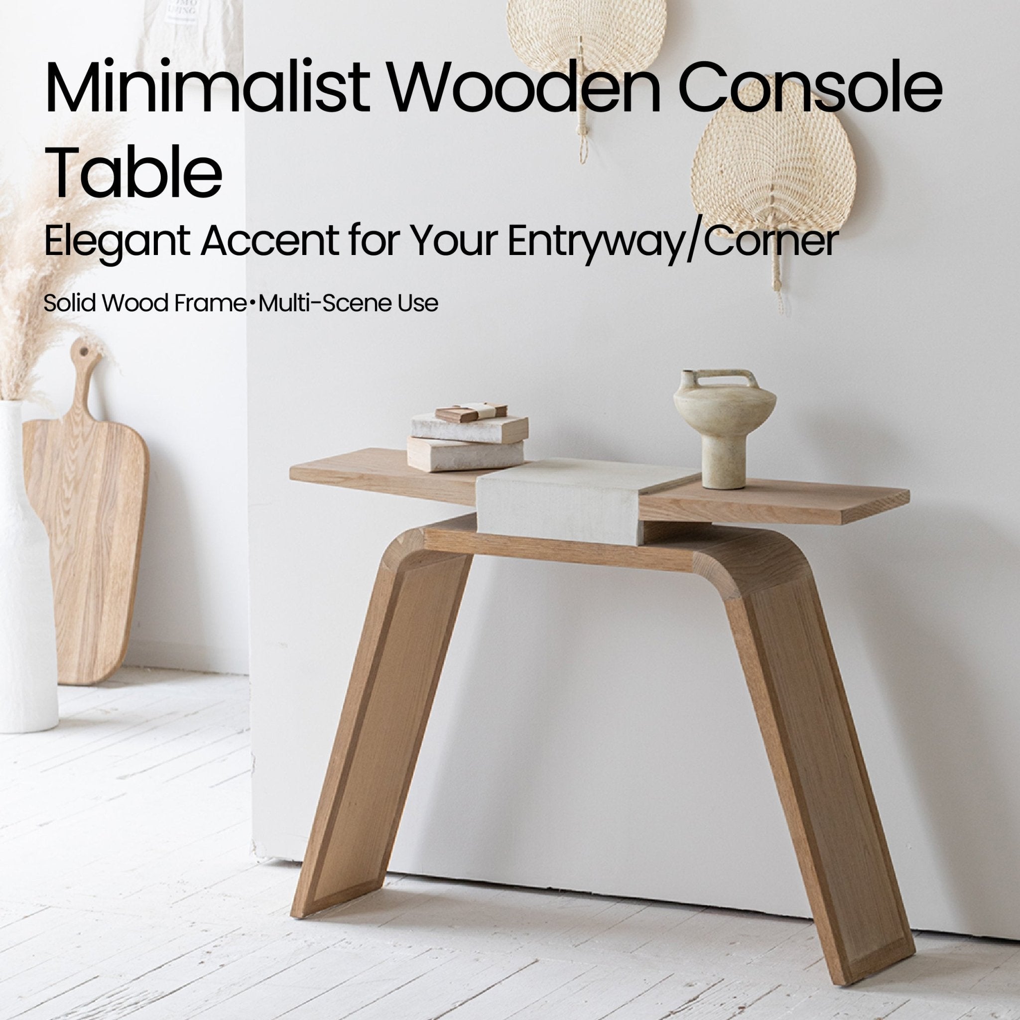 COLAMY ARCO Minimalist Wooden Console Table - COLAMY