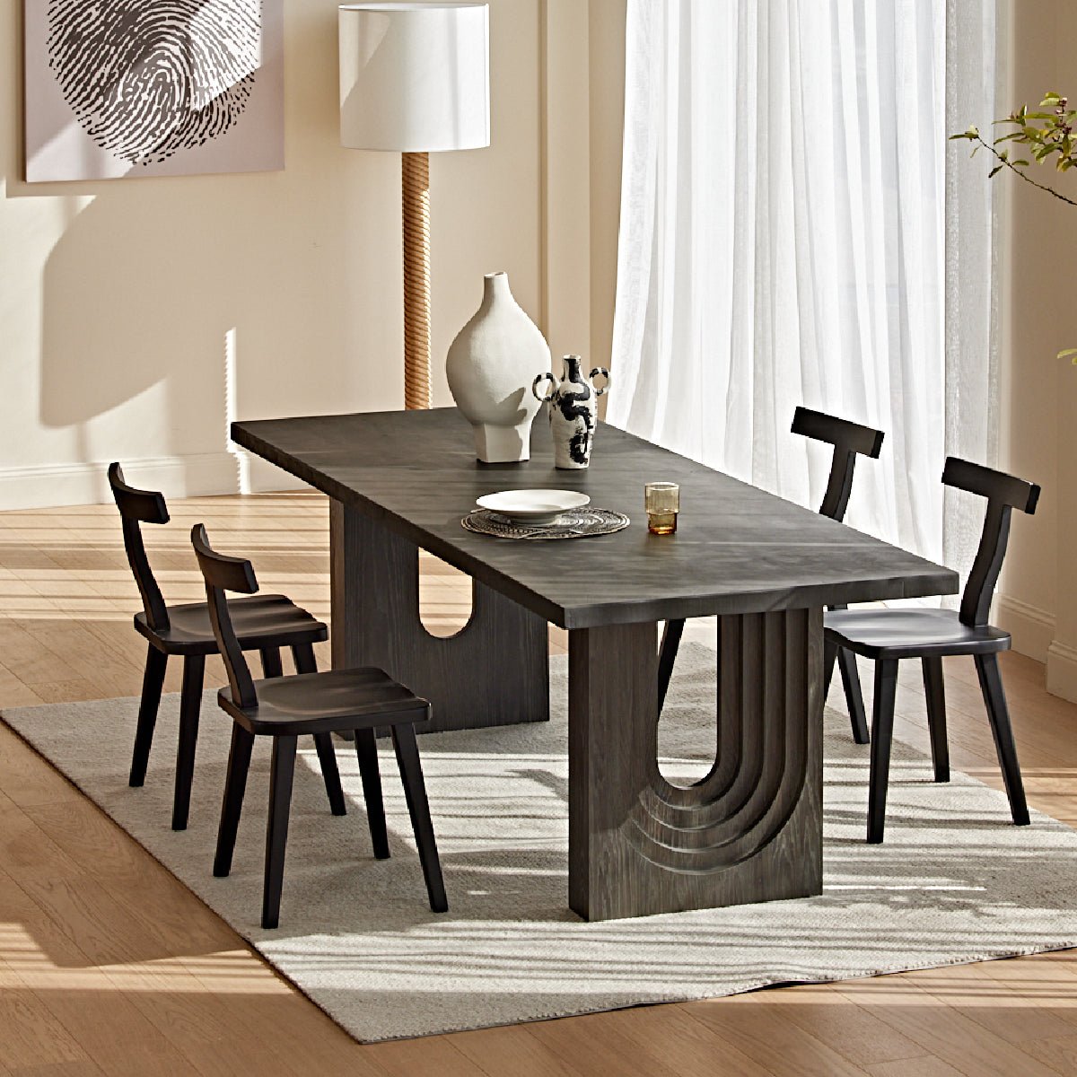 COLAMY ARCUS Modern Sculptural Dining Table - 2