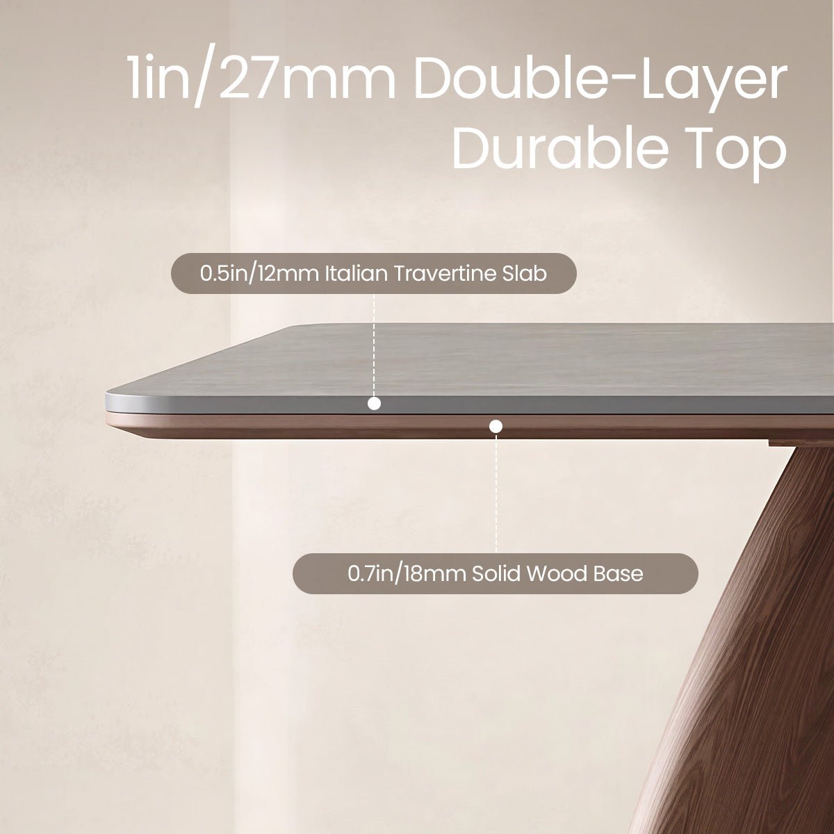 COLAMY AURALIS Walnut Wood Dining Table - COLAMY