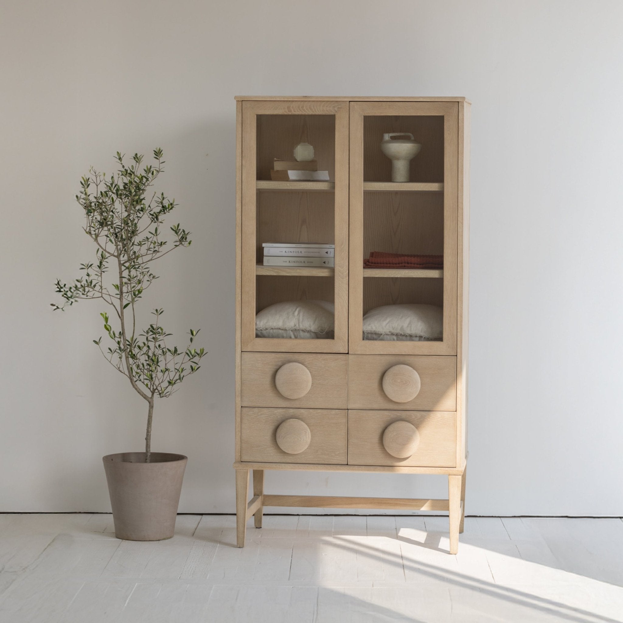 COLAMY AUREN Solid Wood Storage Cabinet - COLAMY