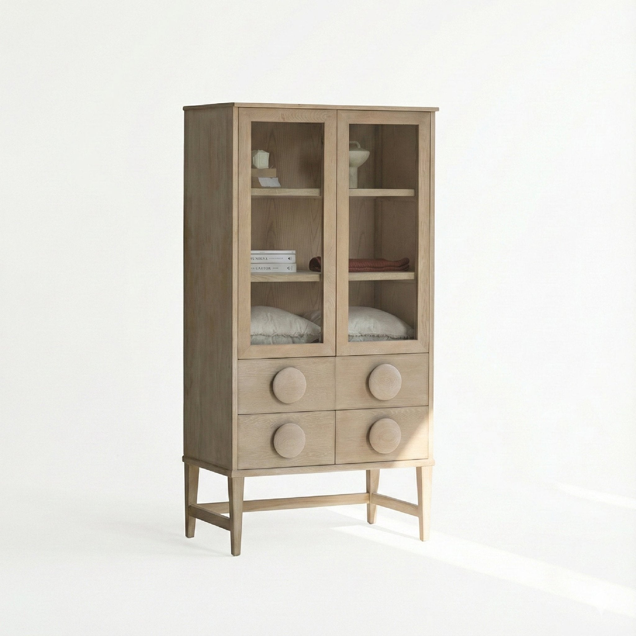 COLAMY AUREN Solid Wood Storage Cabinet - COLAMY