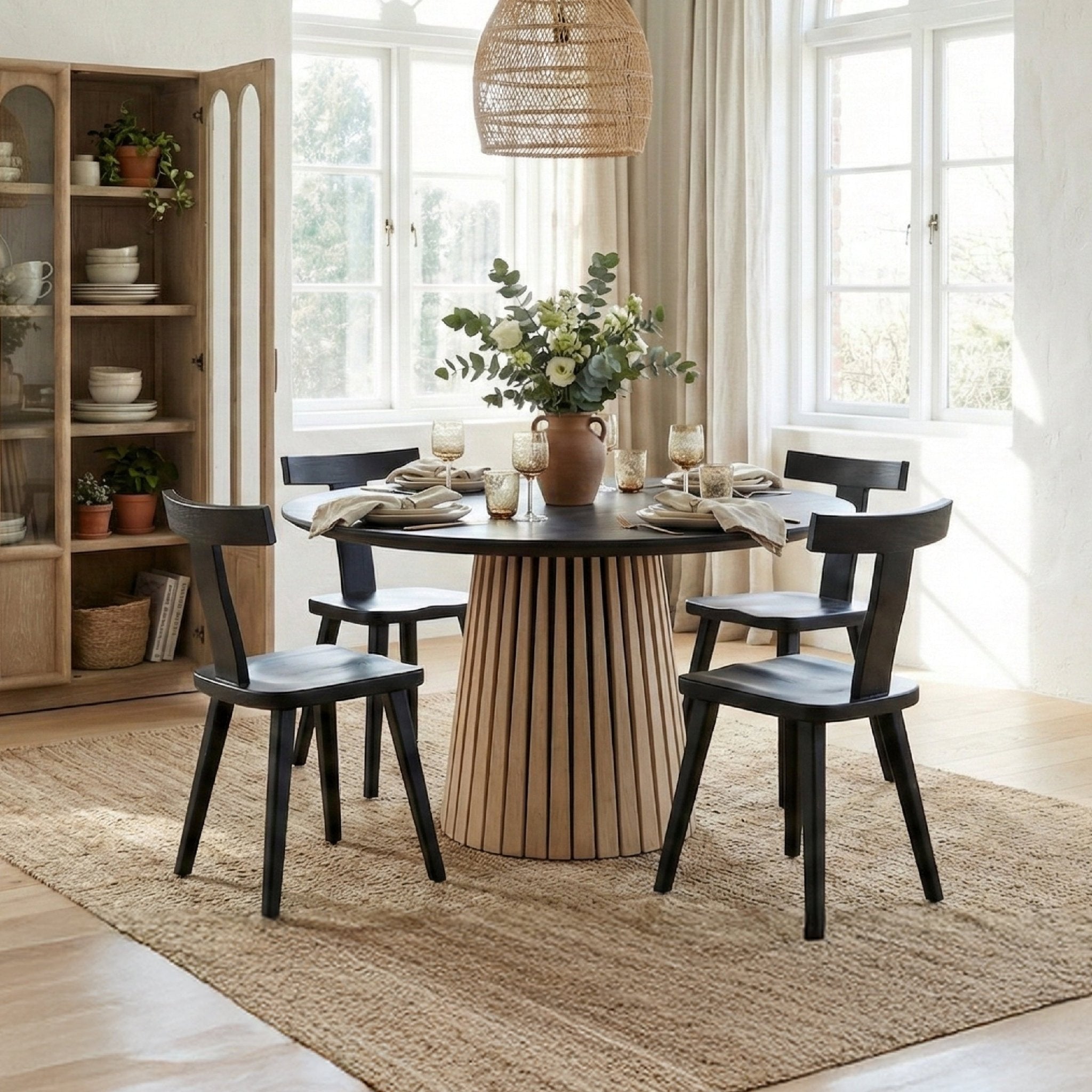 COLAMY AXION Architectural Round Dining Table - COLAMY