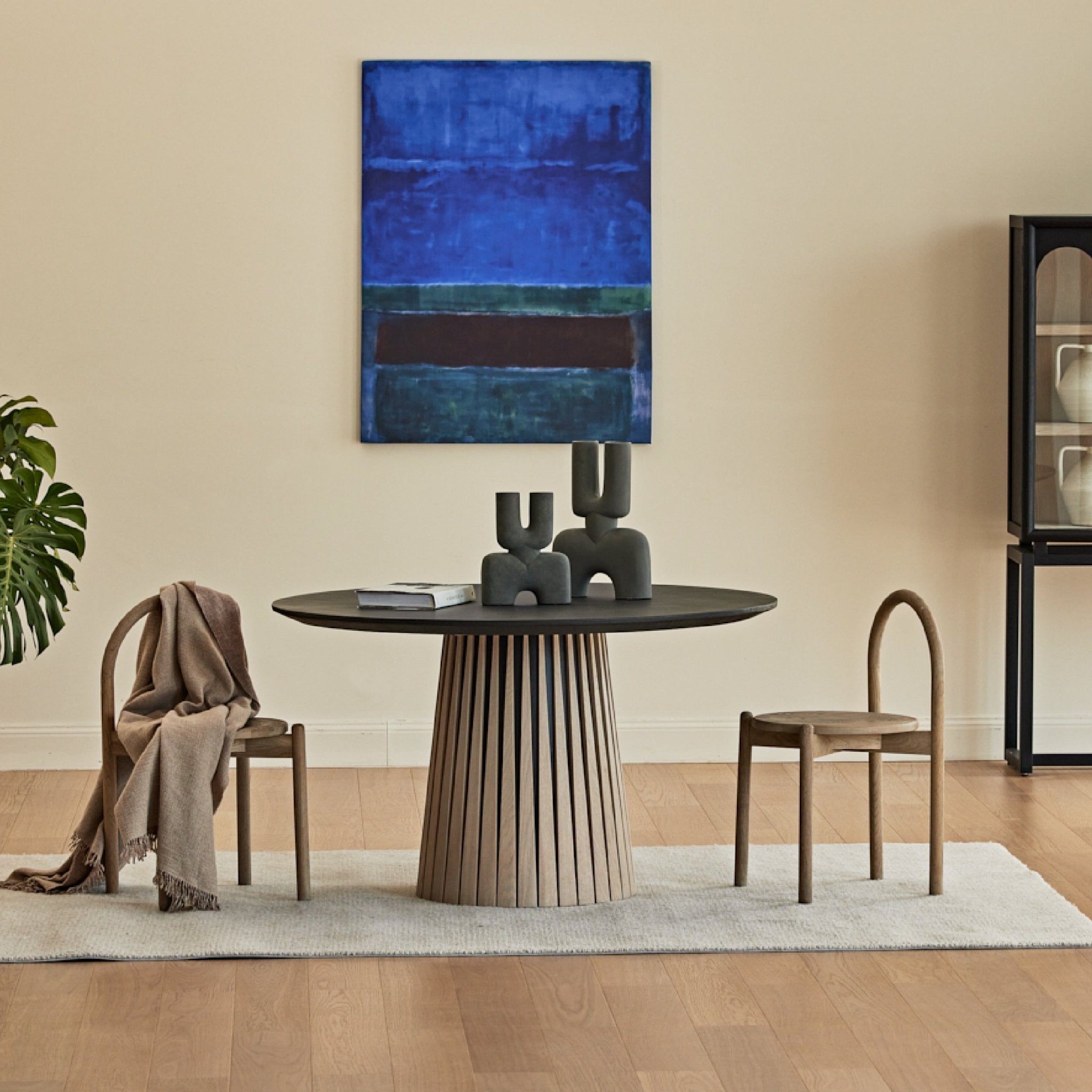 COLAMY AXION Architectural Round Dining Table - COLAMY