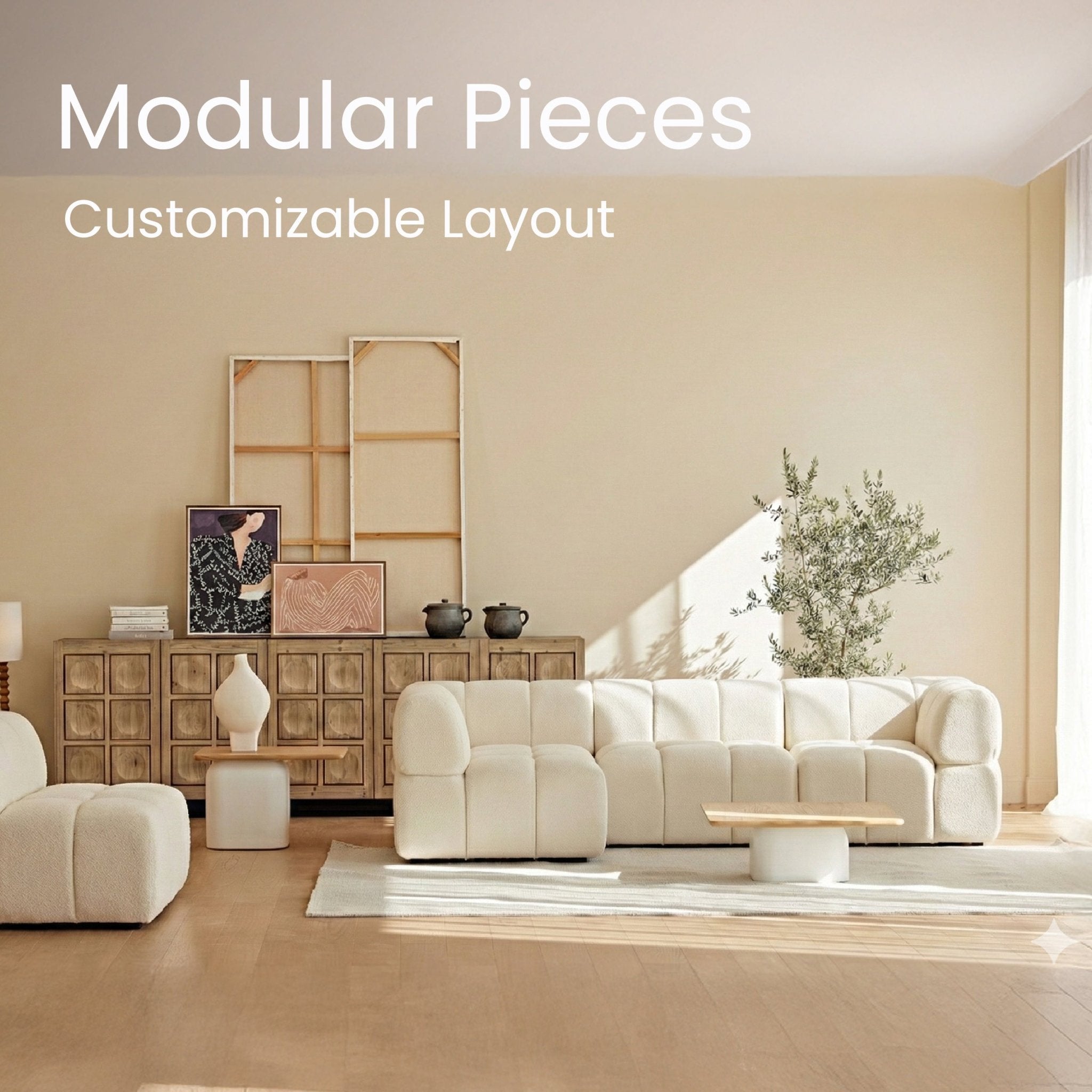 COLAMY BLOCK Cloud Sectional Sofa