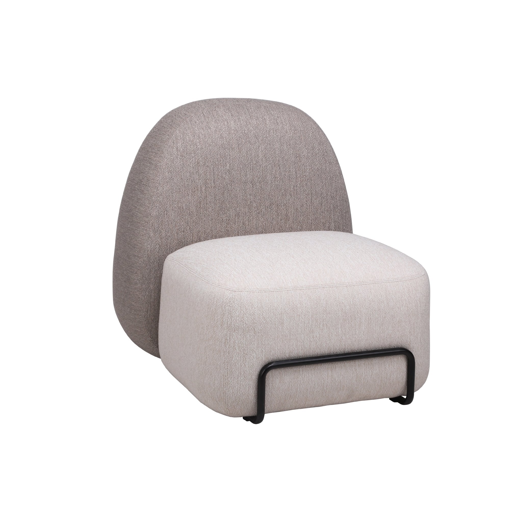 COLAMY BouclePod Curved Minimalist Lounge Chair - COLAMY