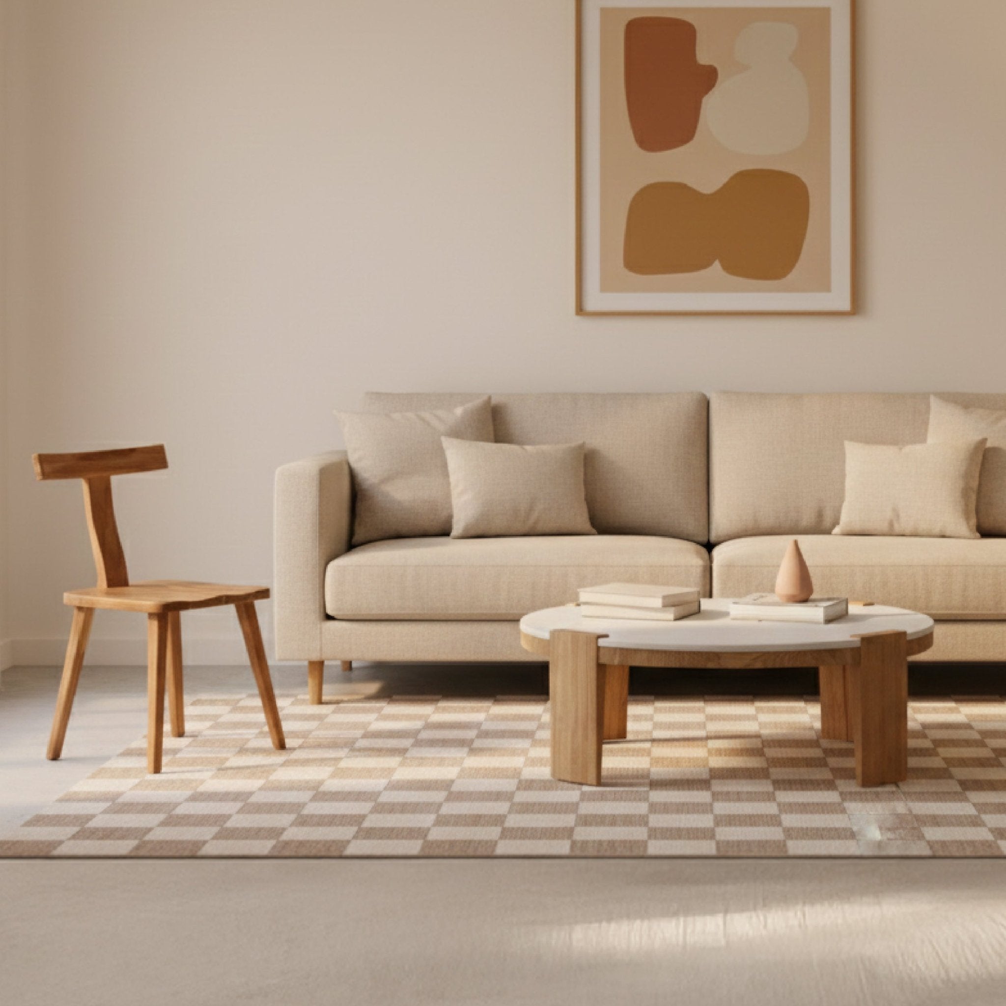 COLAMY DUO Marble Round Coffee Table