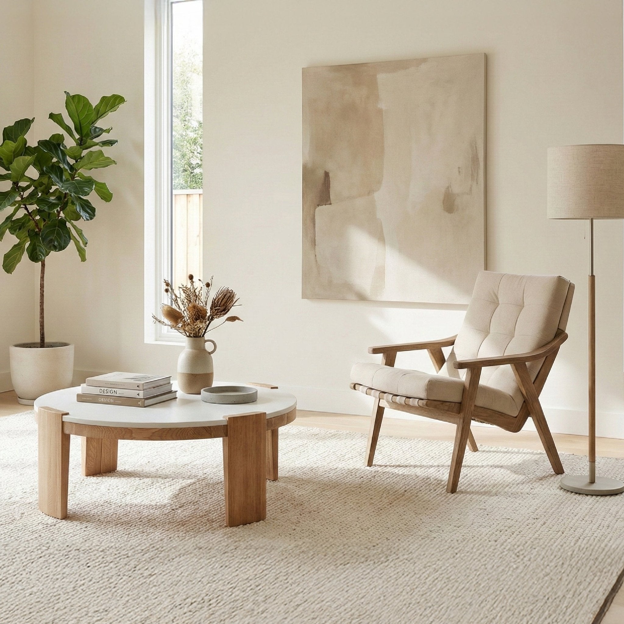 COLAMY DUO Marble Round Coffee Table