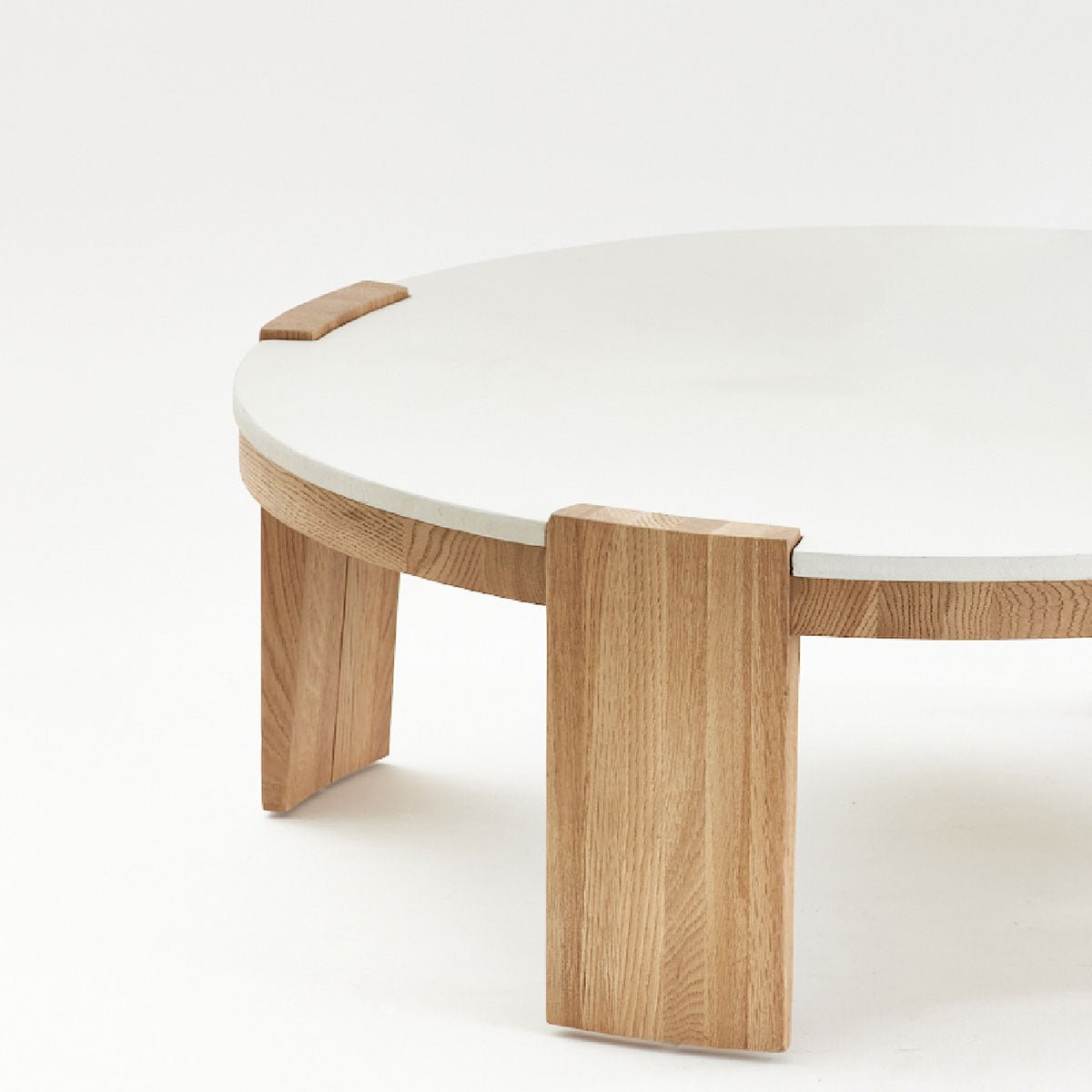 COLAMY DUO Marble Round Coffee Table