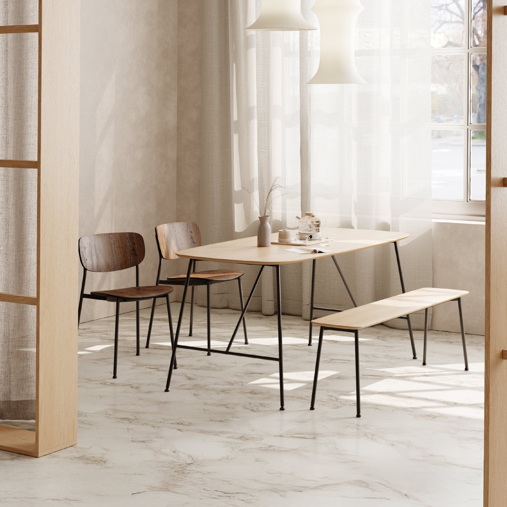 COLAMY ELARA Modern Dining Table - COLAMY