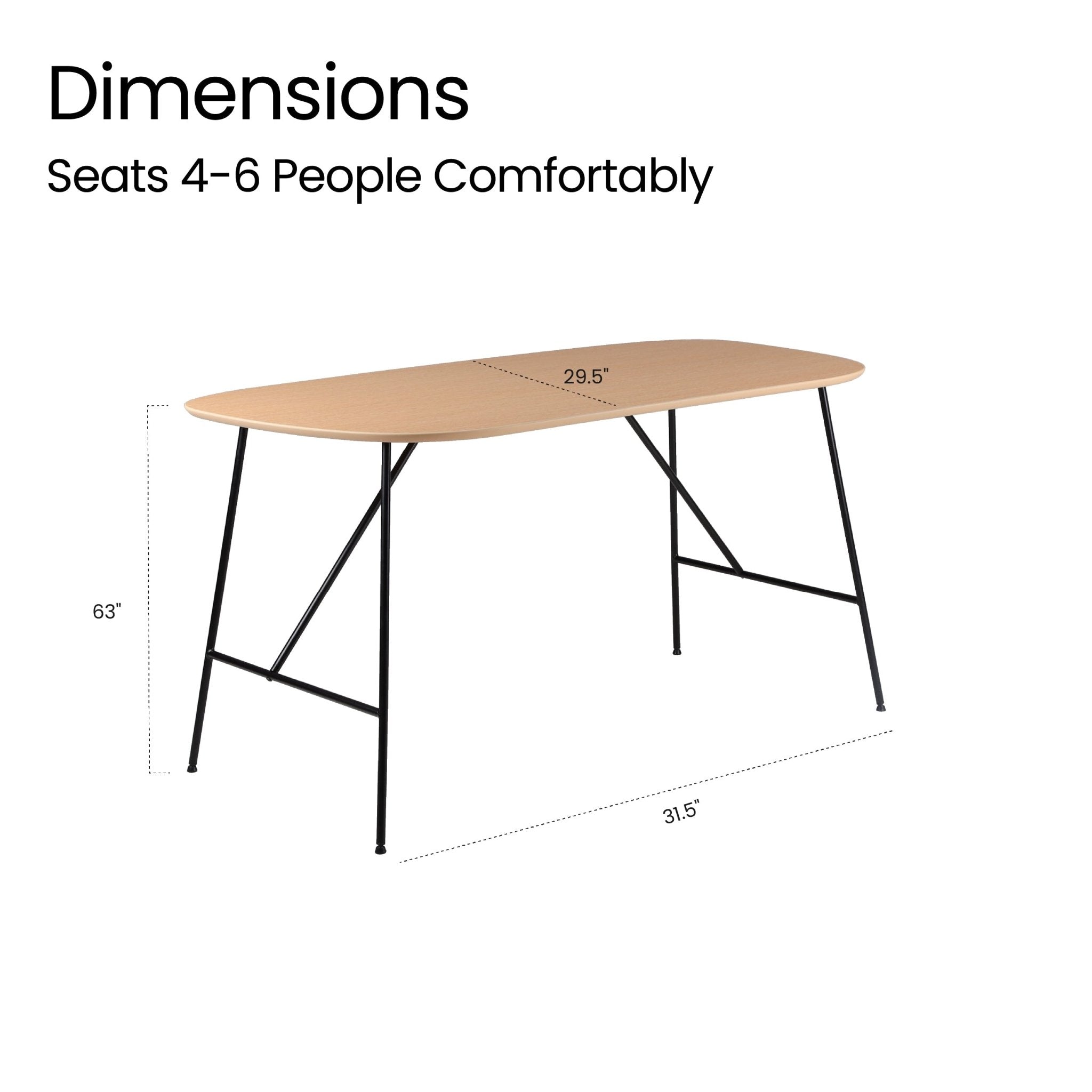 COLAMY ELARA Modern Dining Table - COLAMY