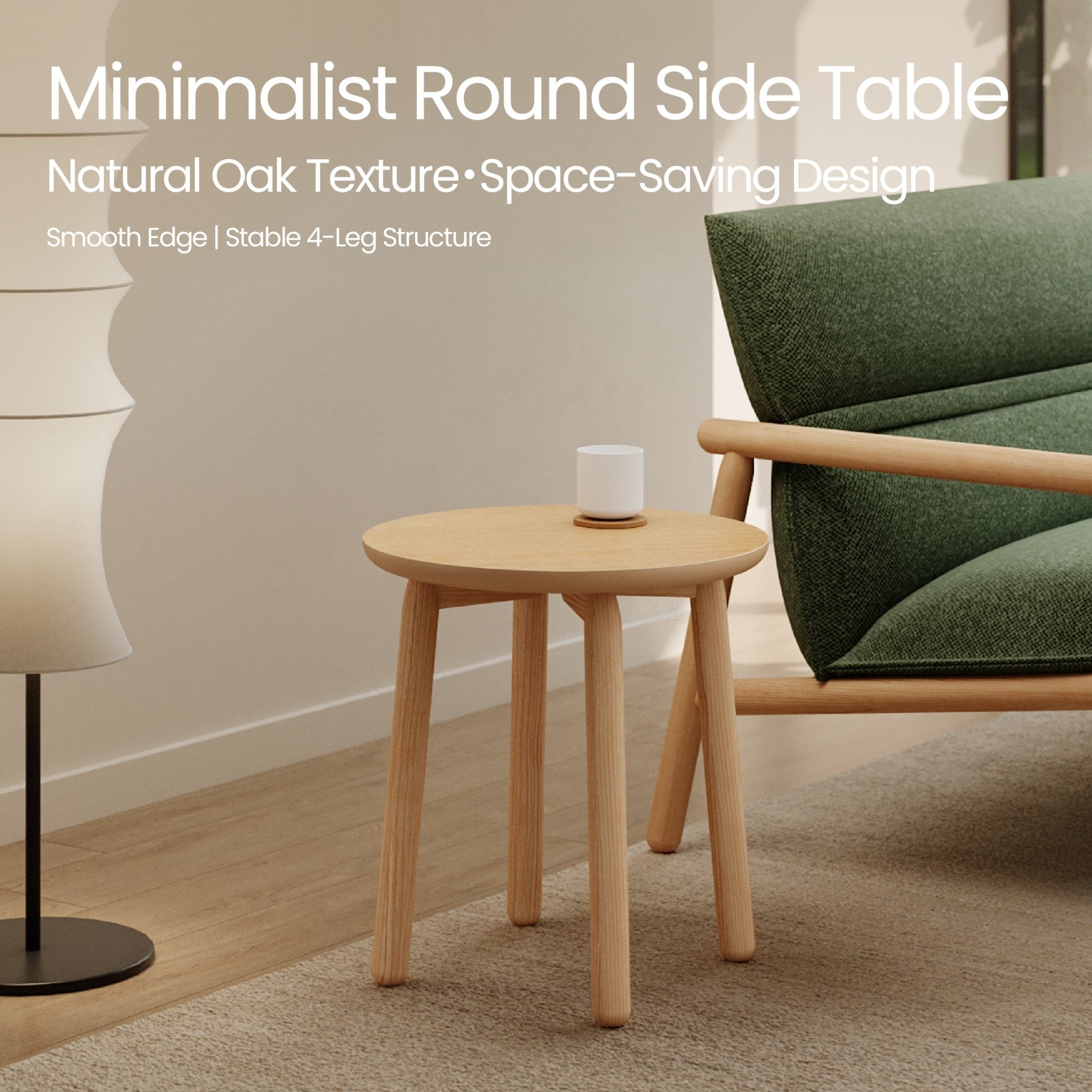 COLAMY LUME Modern Round Side Table - COLAMY