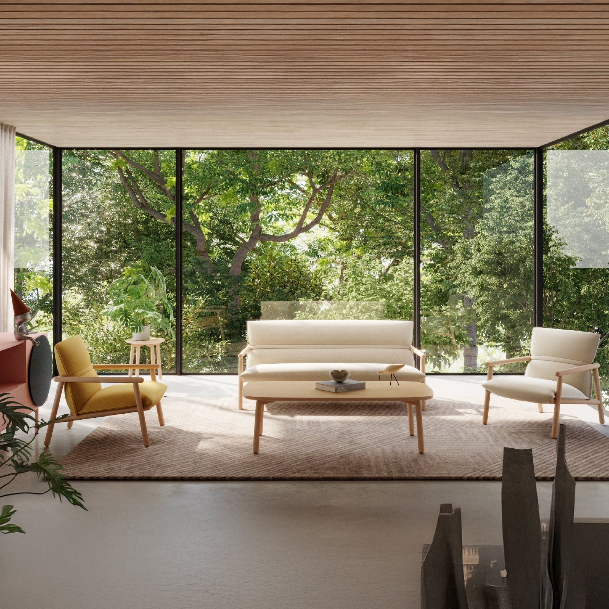 COLAMY LUME Modern Round Side Table - COLAMY