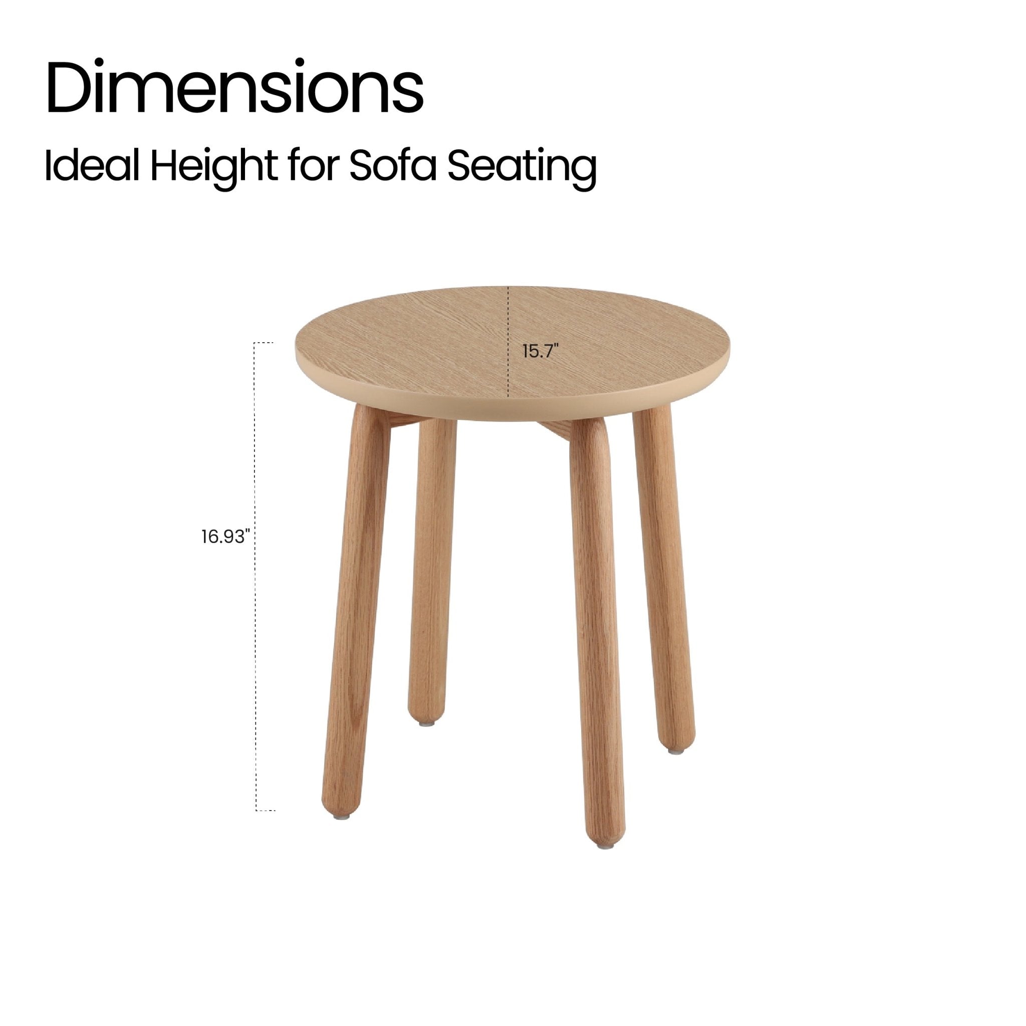 COLAMY LUME Modern Round Side Table - COLAMY