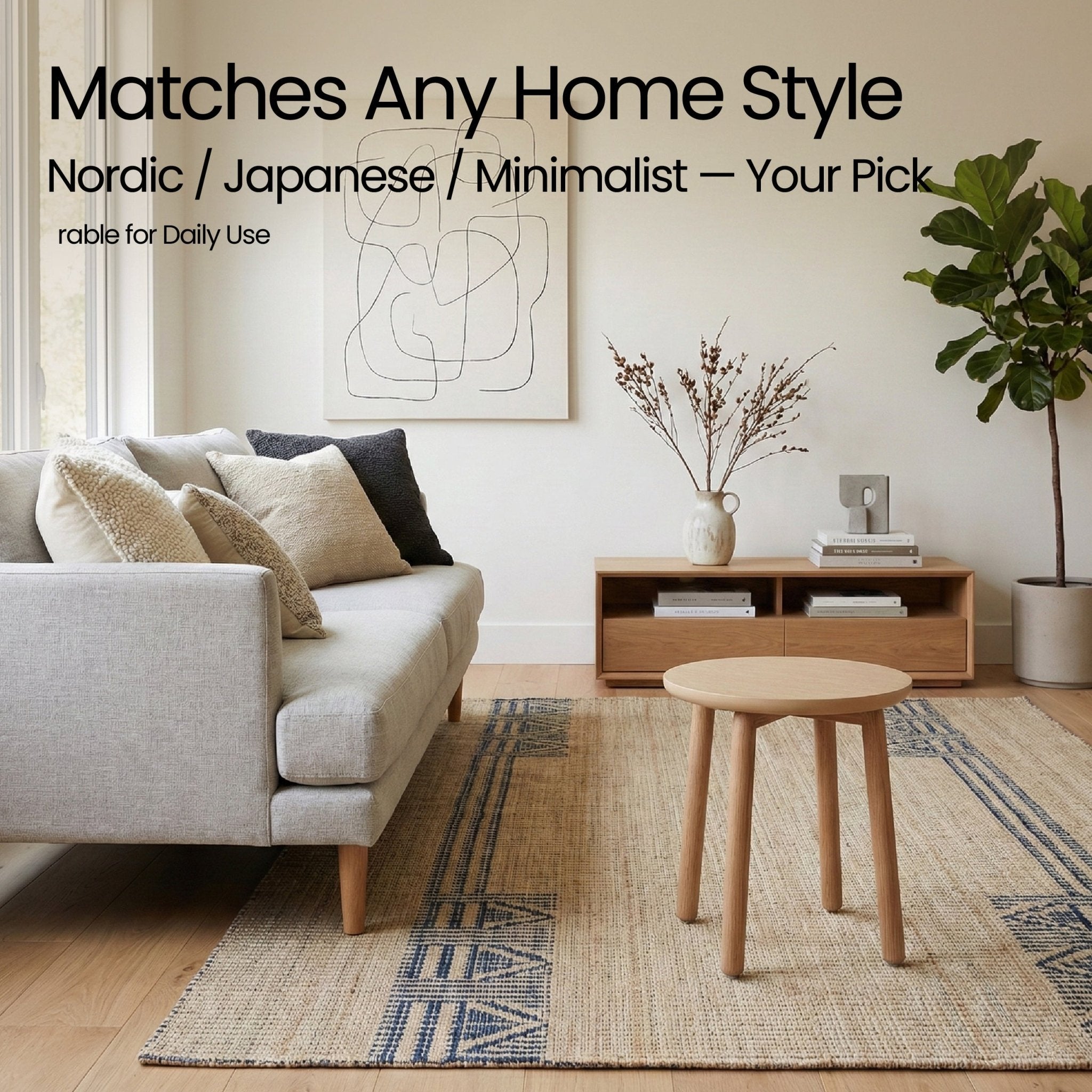 COLAMY LUME Modern Round Side Table - COLAMY