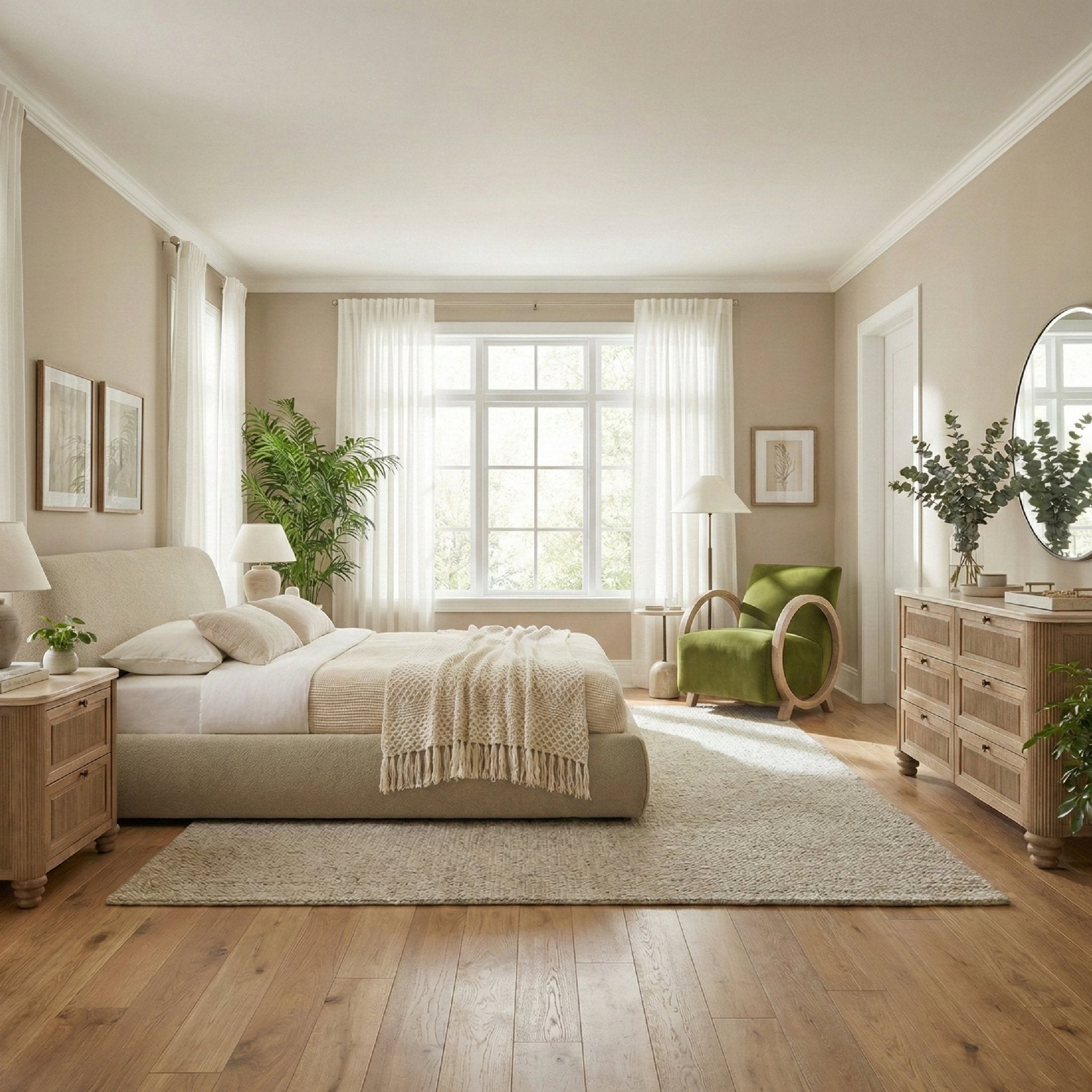 COLAMY LUMINA Modern Minimalist Pine Bed (US)