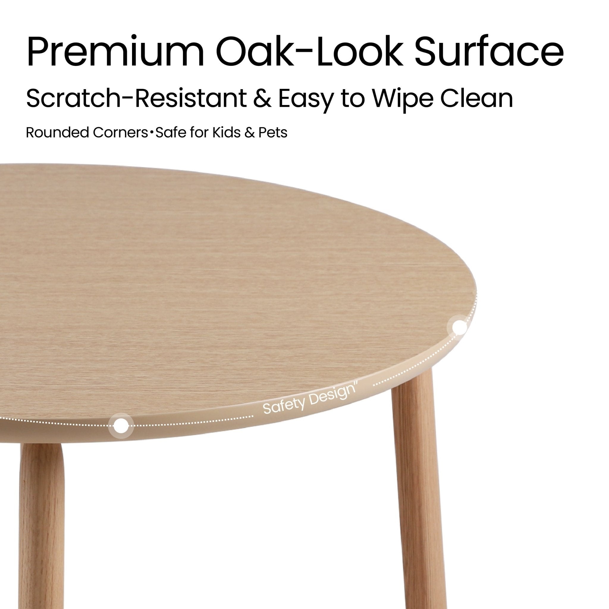 COLAMY LUMOR Round Coffee Table - COLAMY