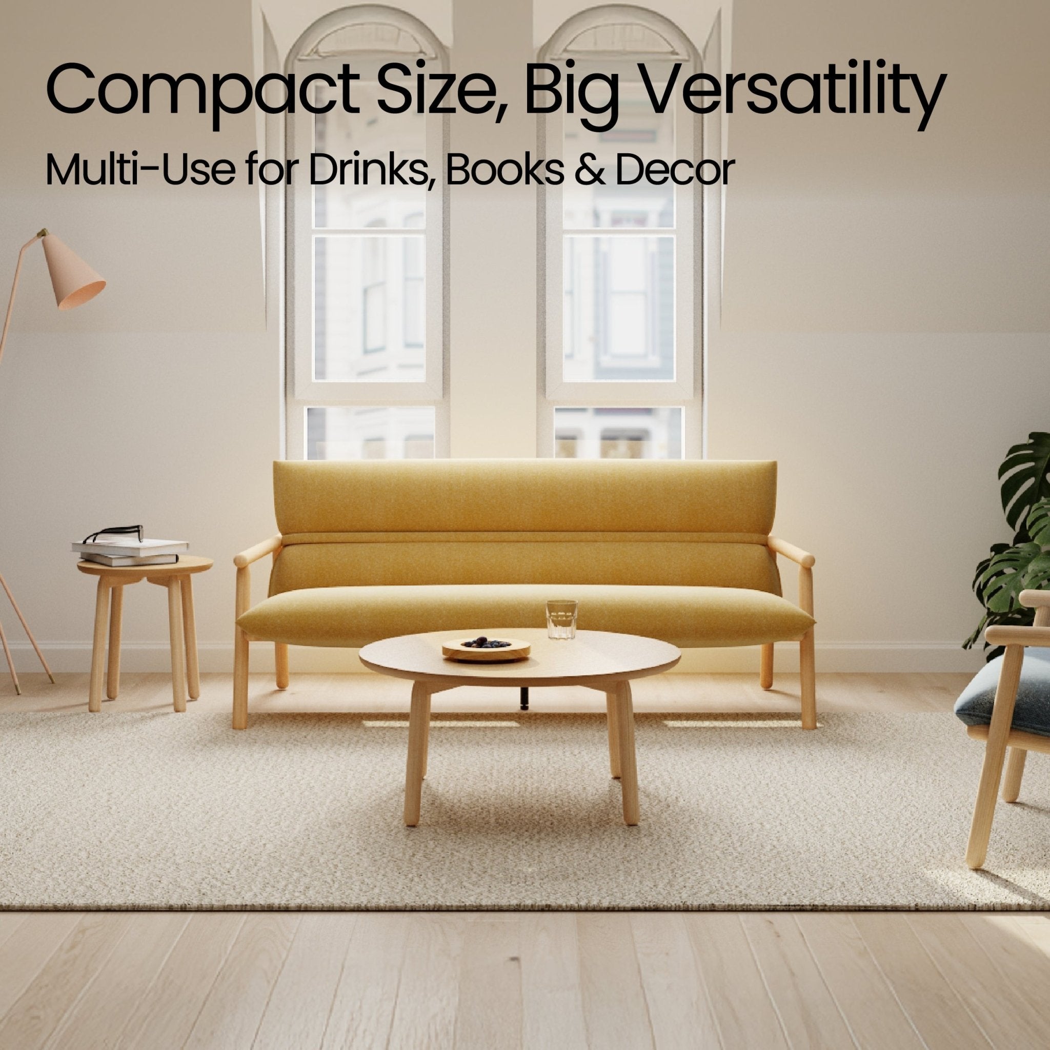 COLAMY LUMOR Round Coffee Table - COLAMY