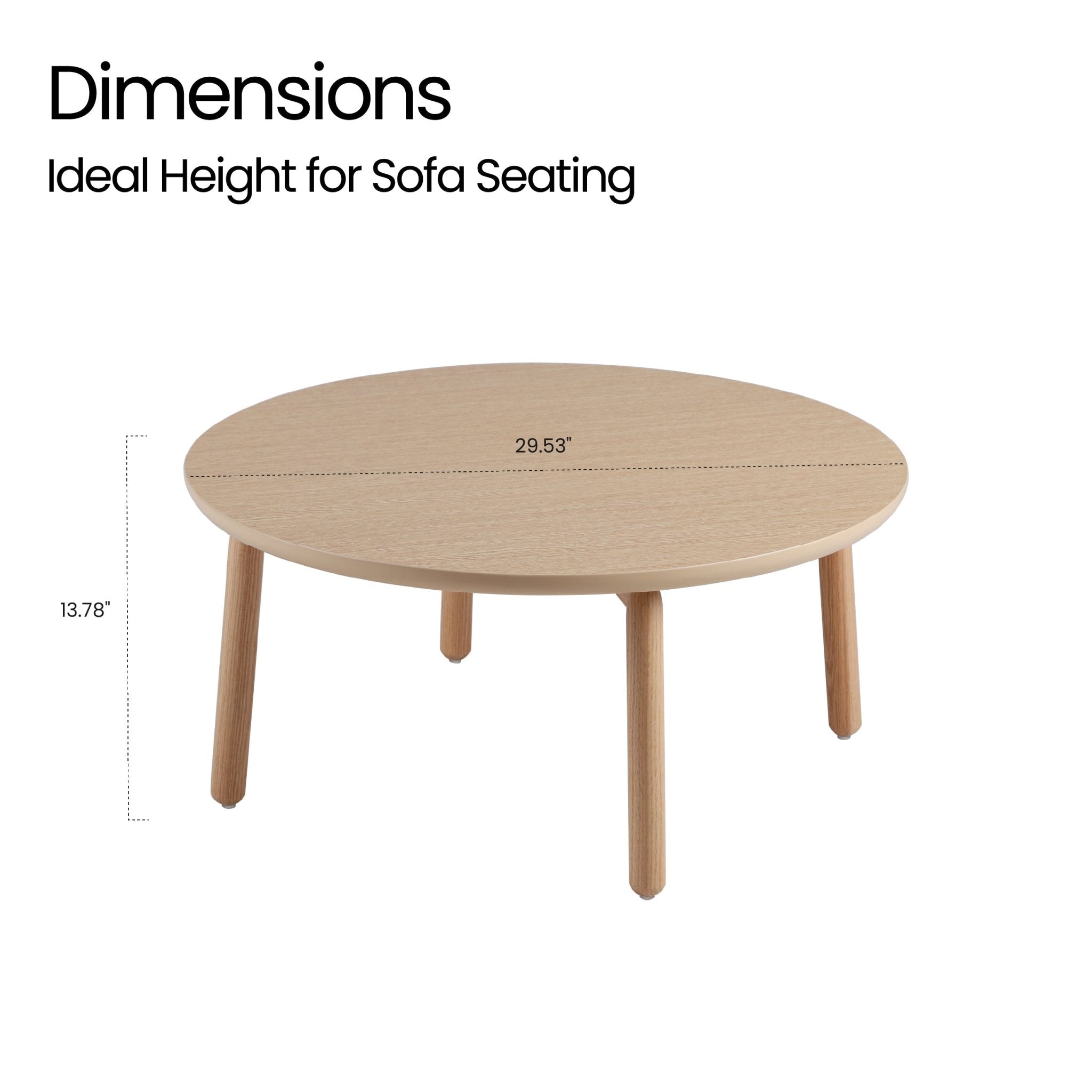 COLAMY LUMOR Round Coffee Table - COLAMY