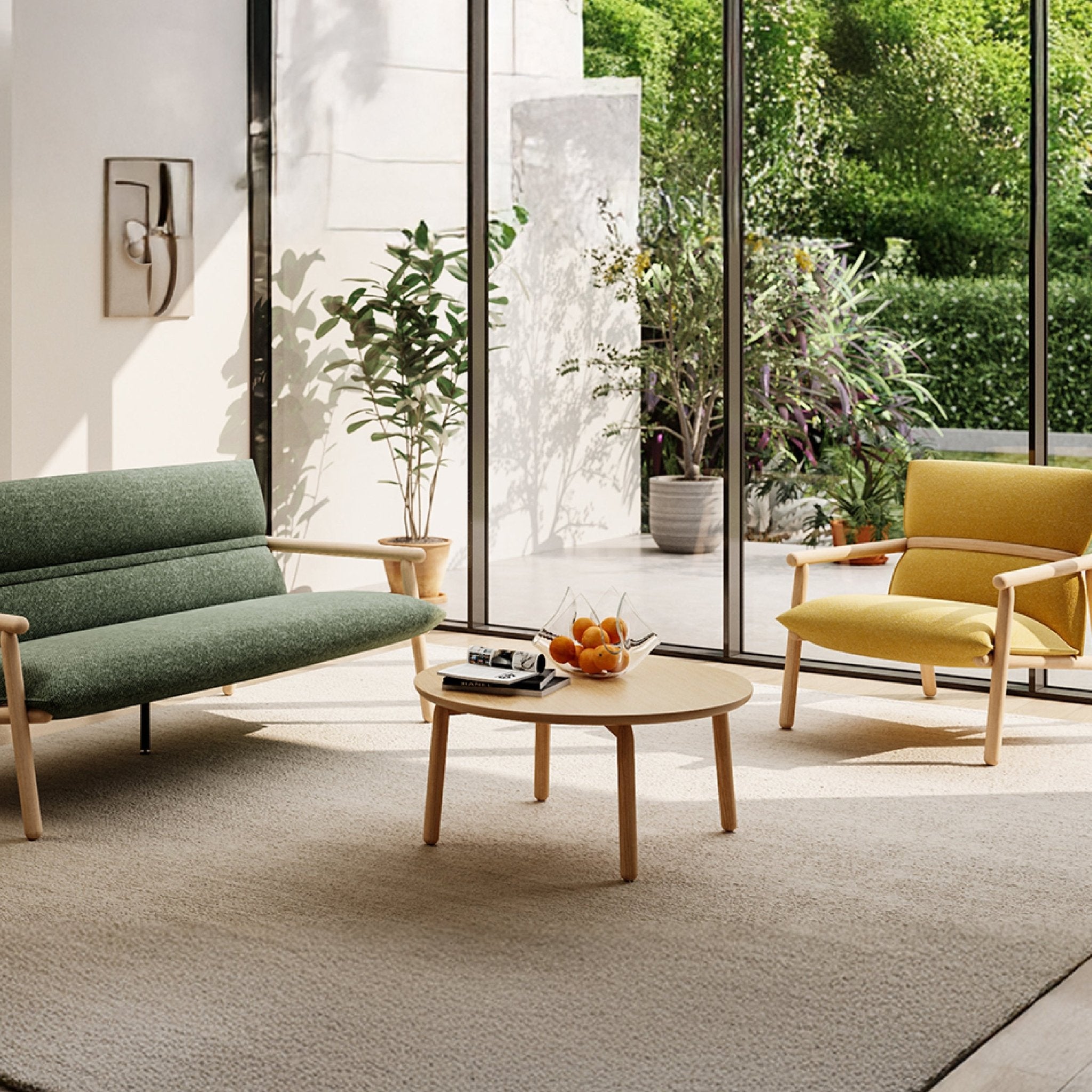 COLAMY LUMOR Round Coffee Table - COLAMY