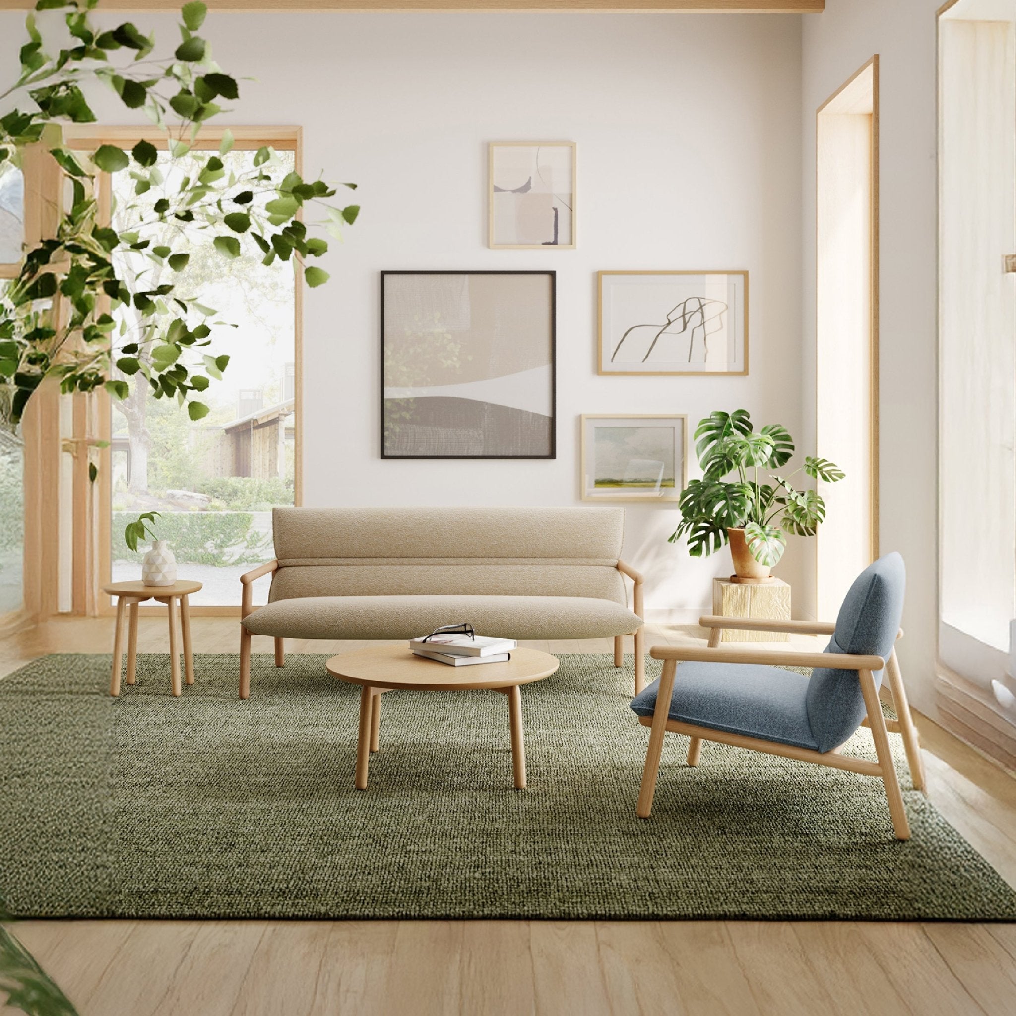 COLAMY LUMOR Round Coffee Table - COLAMY