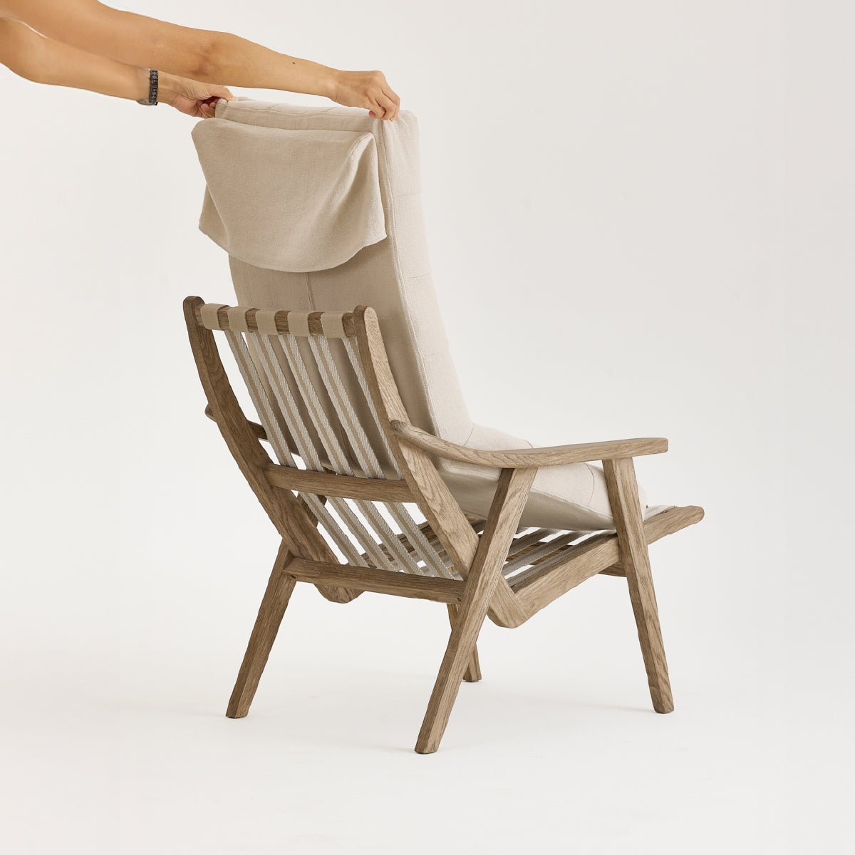 COLAMY LUNAR Scandi Cozy Recliner  Accent Chair - 5