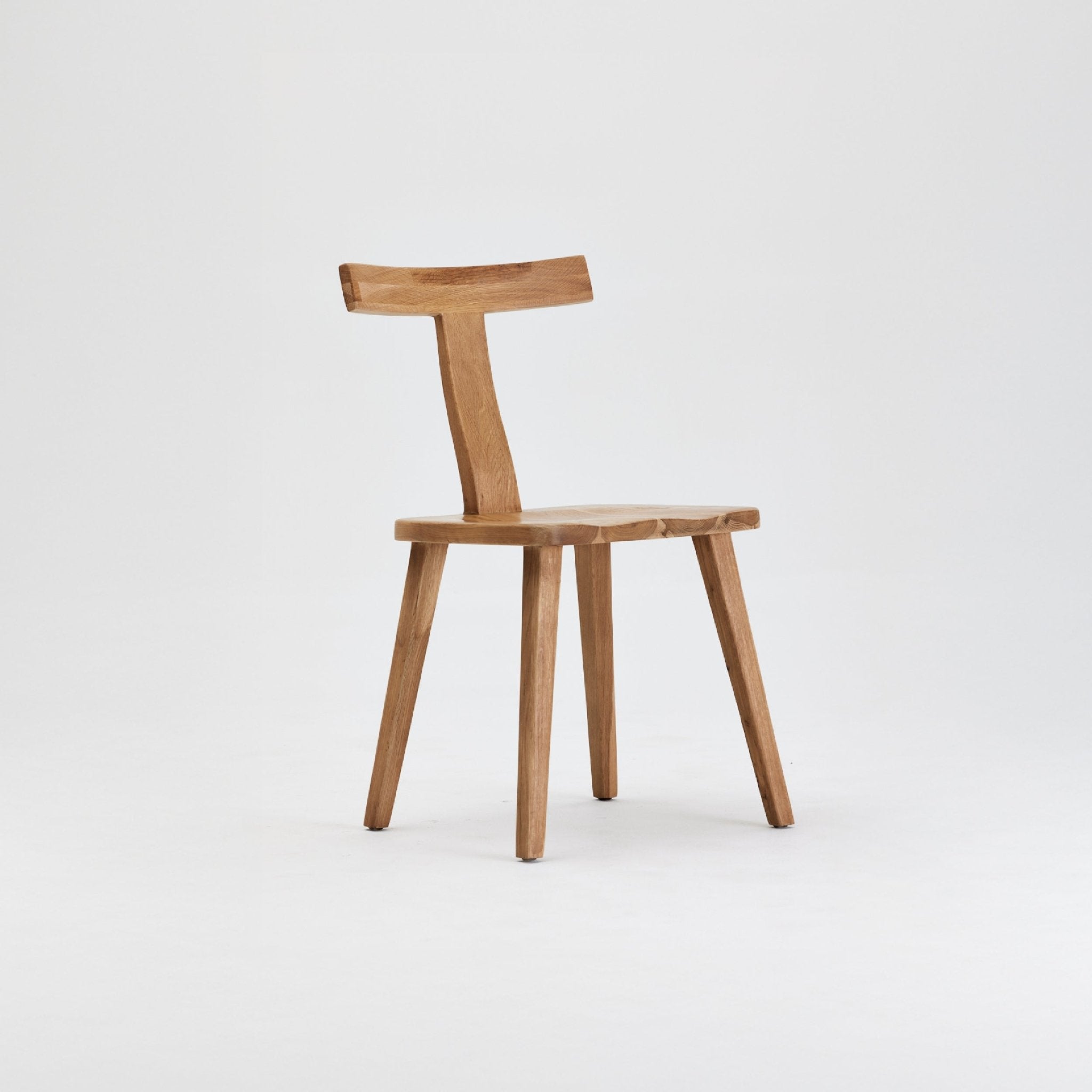 COLAMY NARA Solid Oak Minimalist Side Chair - 1