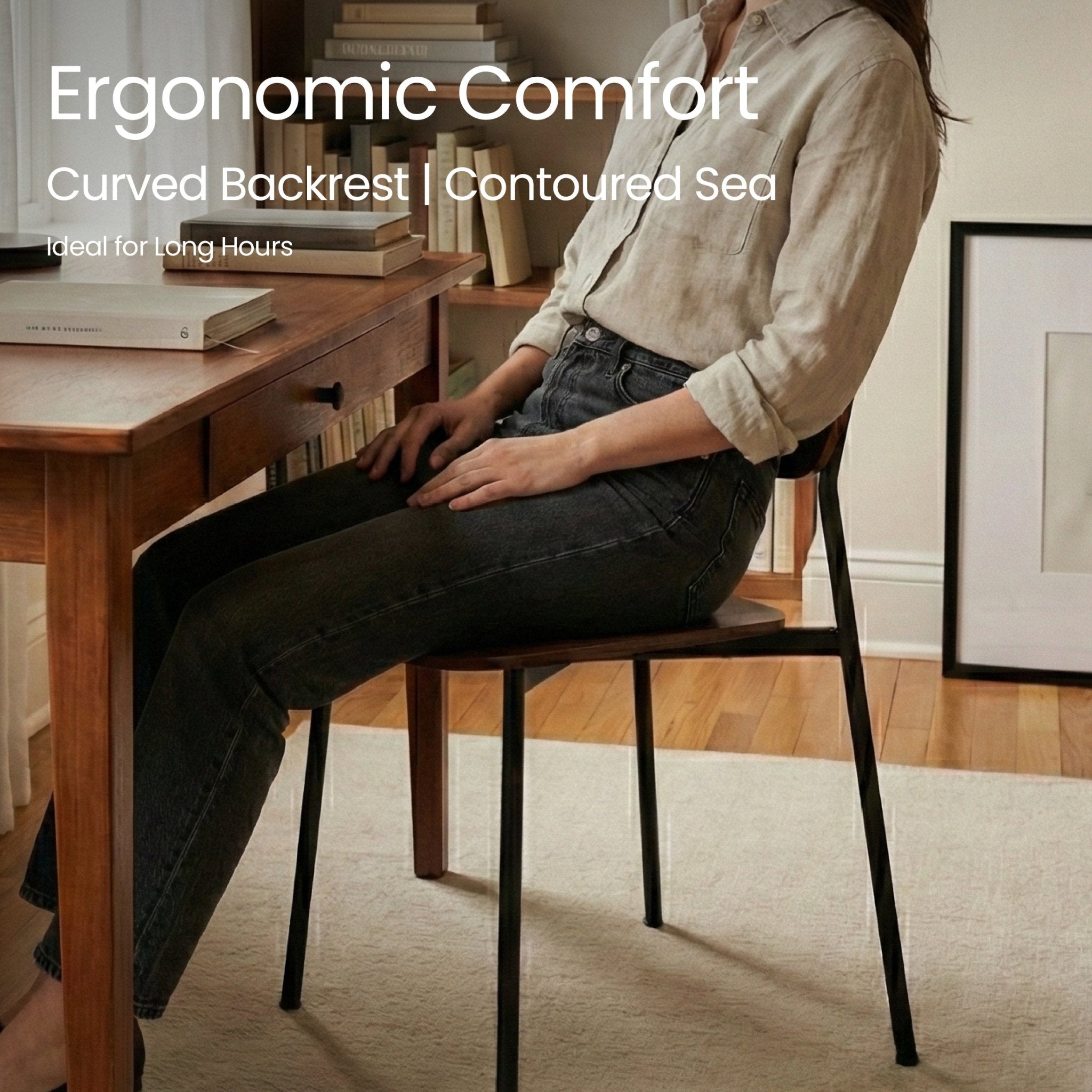 COLAMY NOREN Modern Minimalist Dining Chair - COLAMY