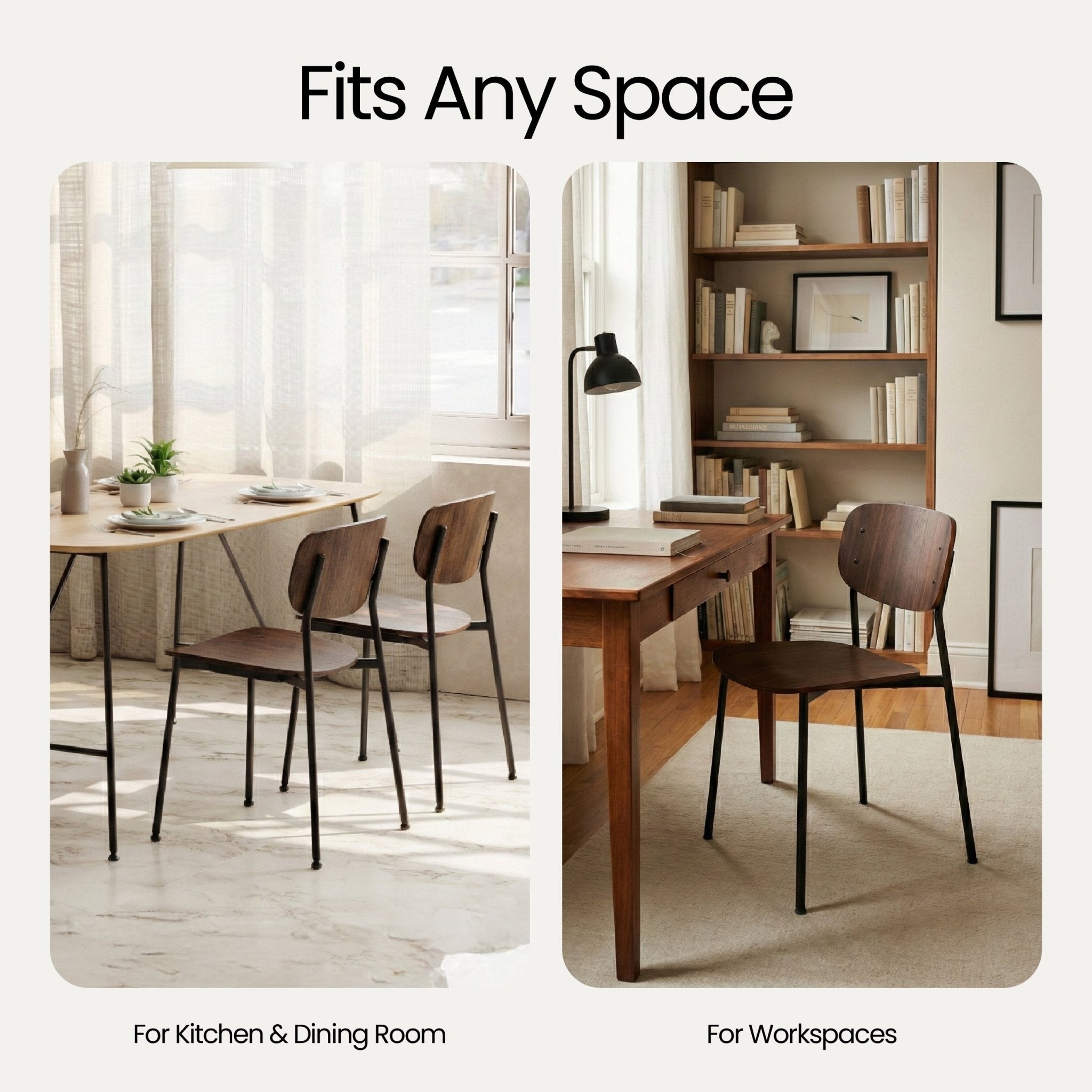 COLAMY NOREN Modern Minimalist Dining Chair - COLAMY