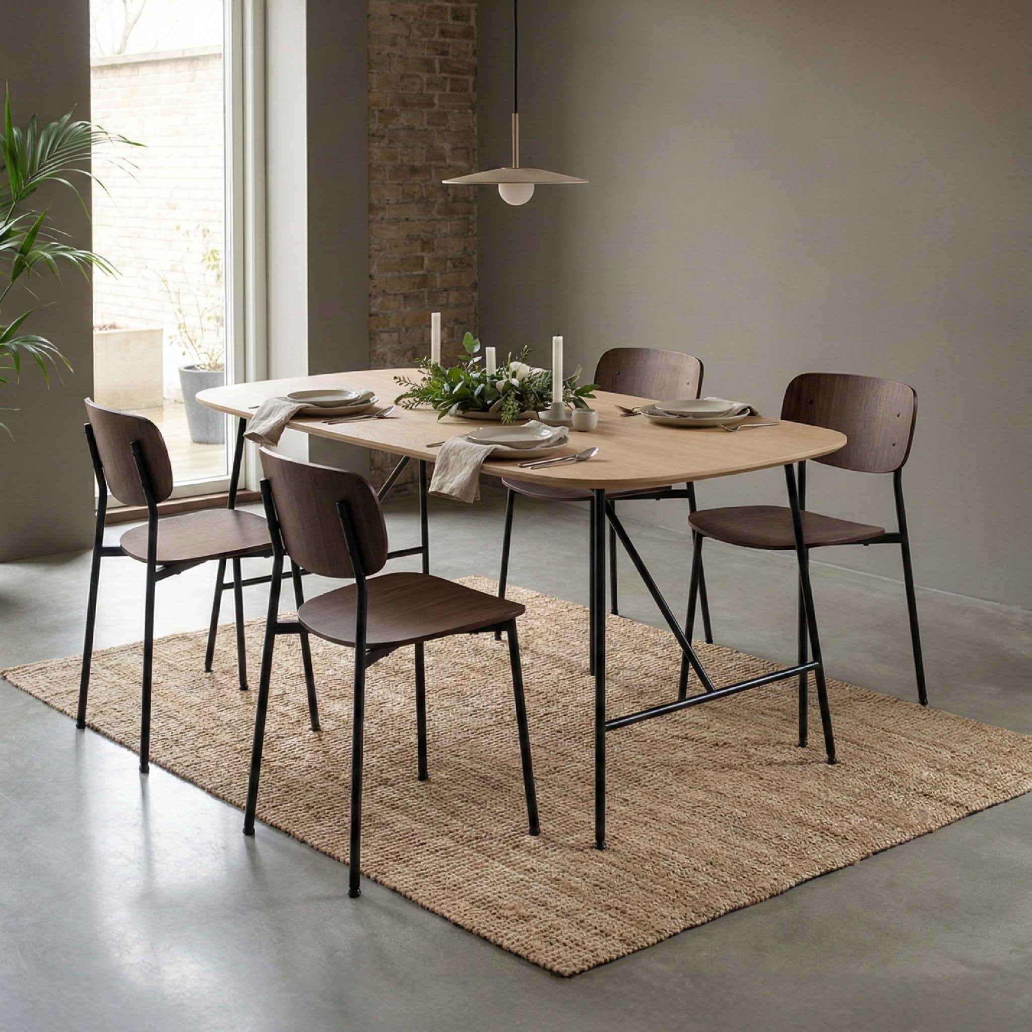 COLAMY NOREN Modern Minimalist Dining Chair - COLAMY