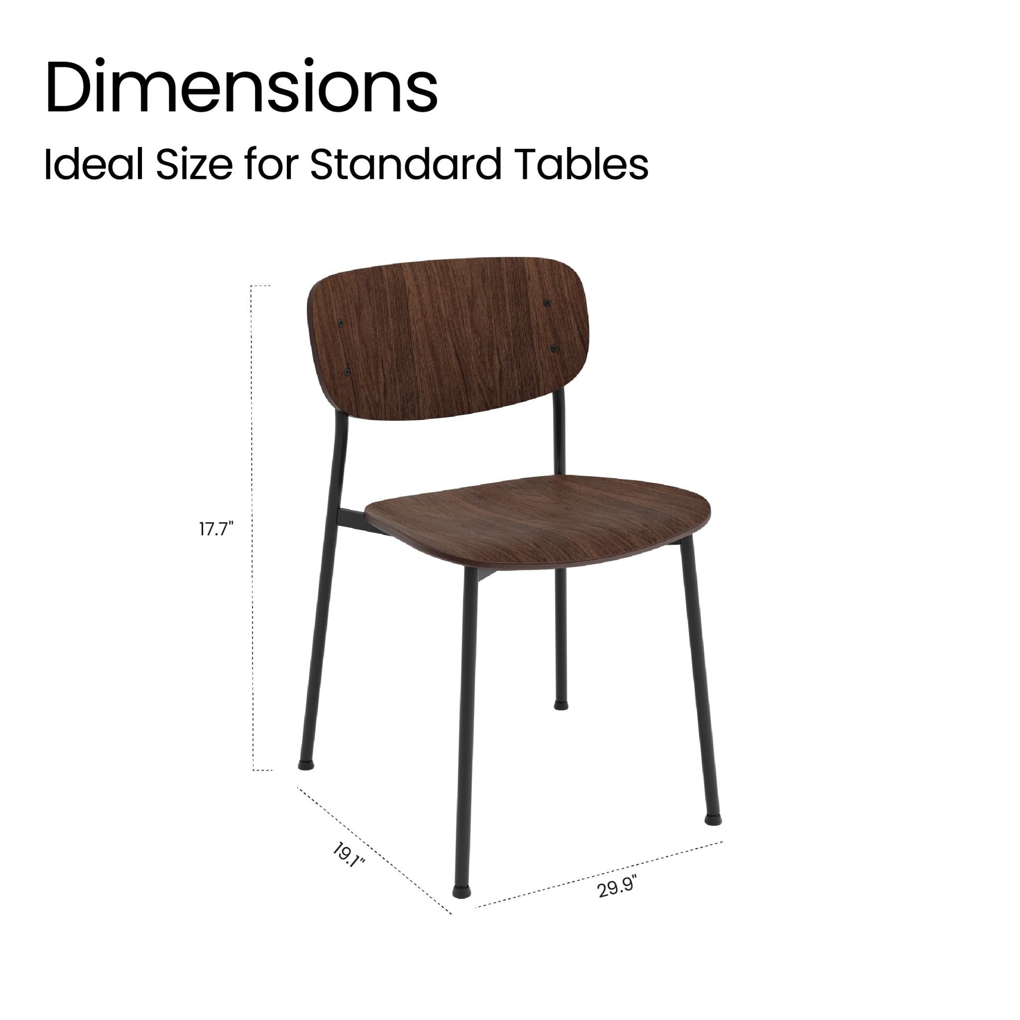COLAMY NOREN Modern Minimalist Dining Chair - COLAMY