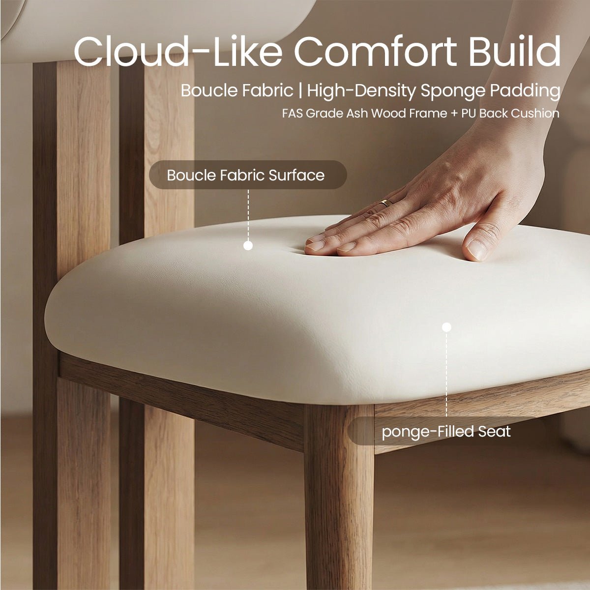 COLAMY NOVA Scandinavian Style Dining Chair - COLAMY