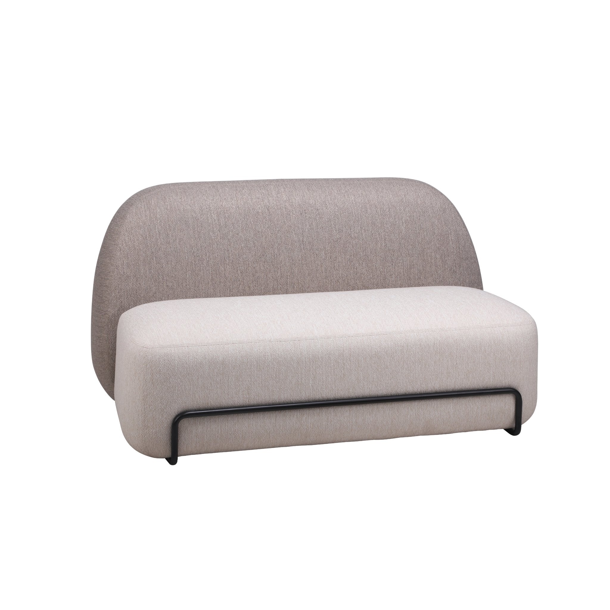 COLAMY NUVORA Curved Boucle Couch - COLAMY