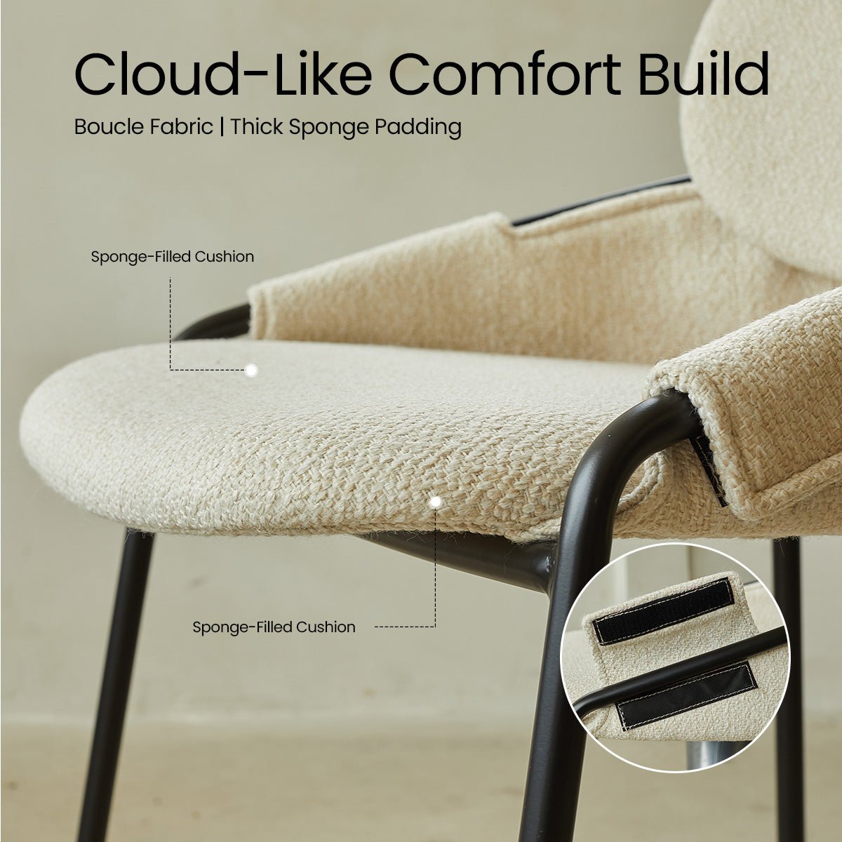 COLAMY NUVRA Modern Minimalist Style Lounge Chair - COLAMY