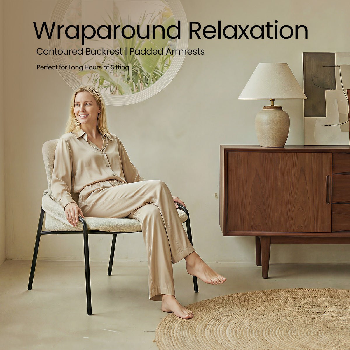 COLAMY NUVRA Modern Minimalist Style Lounge Chair - COLAMY