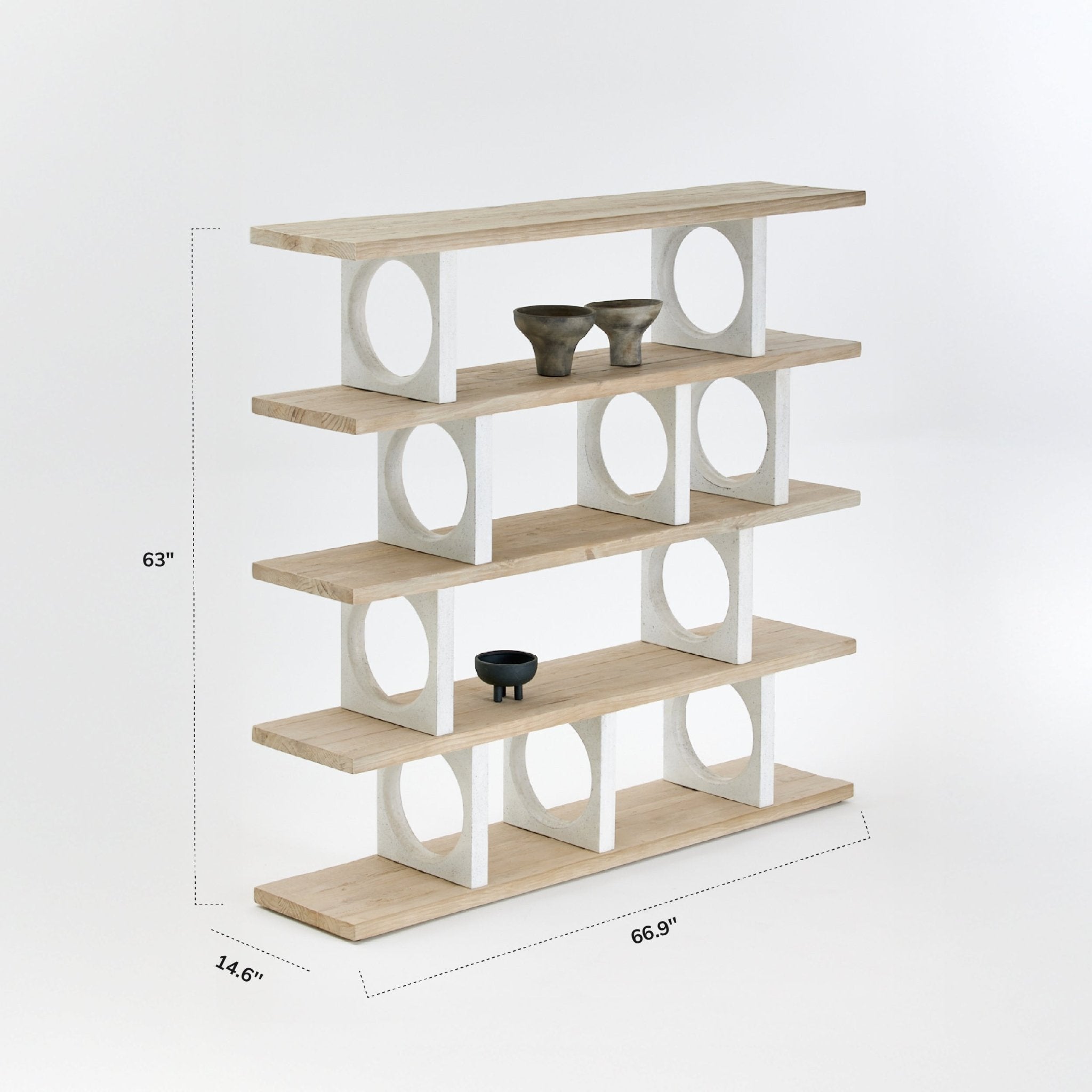 COLAMY ORBIS Open Staggered Shelf