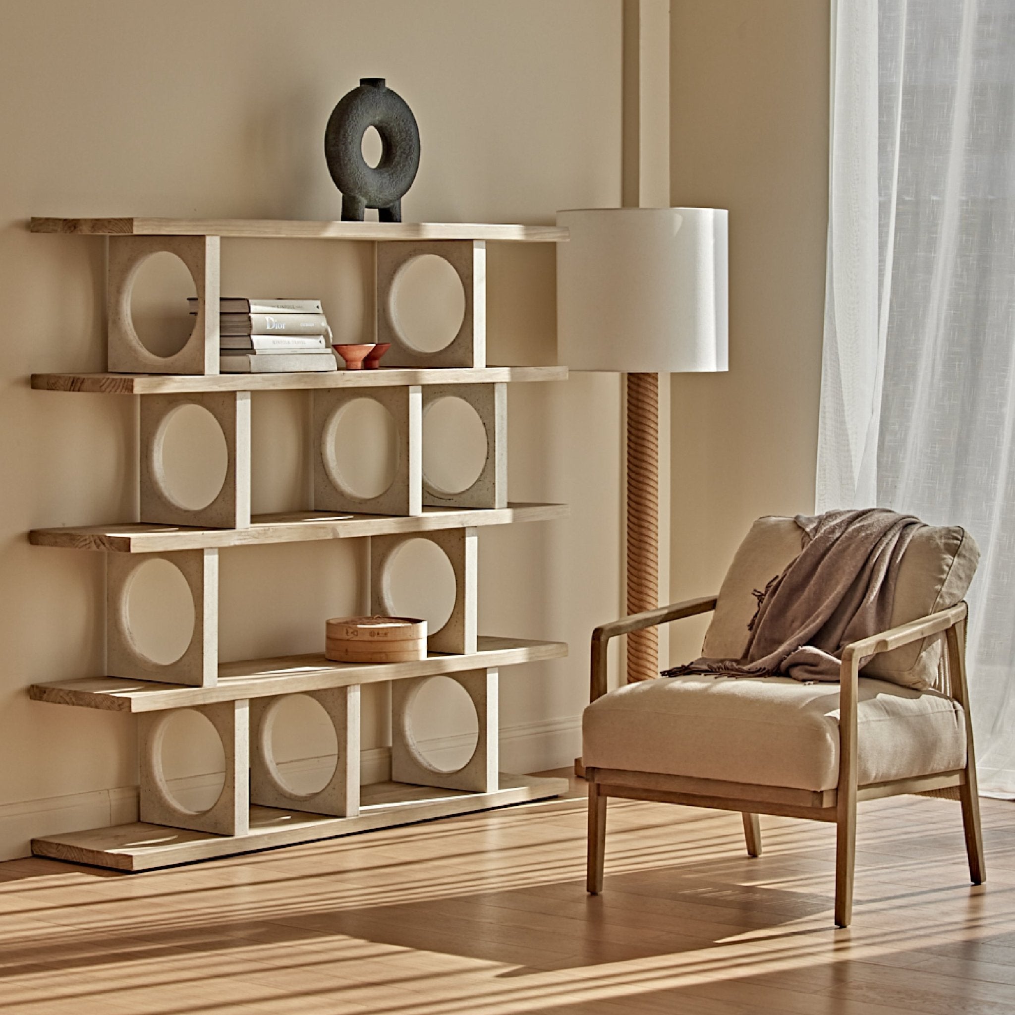 COLAMY ORBIS Open Staggered Shelf