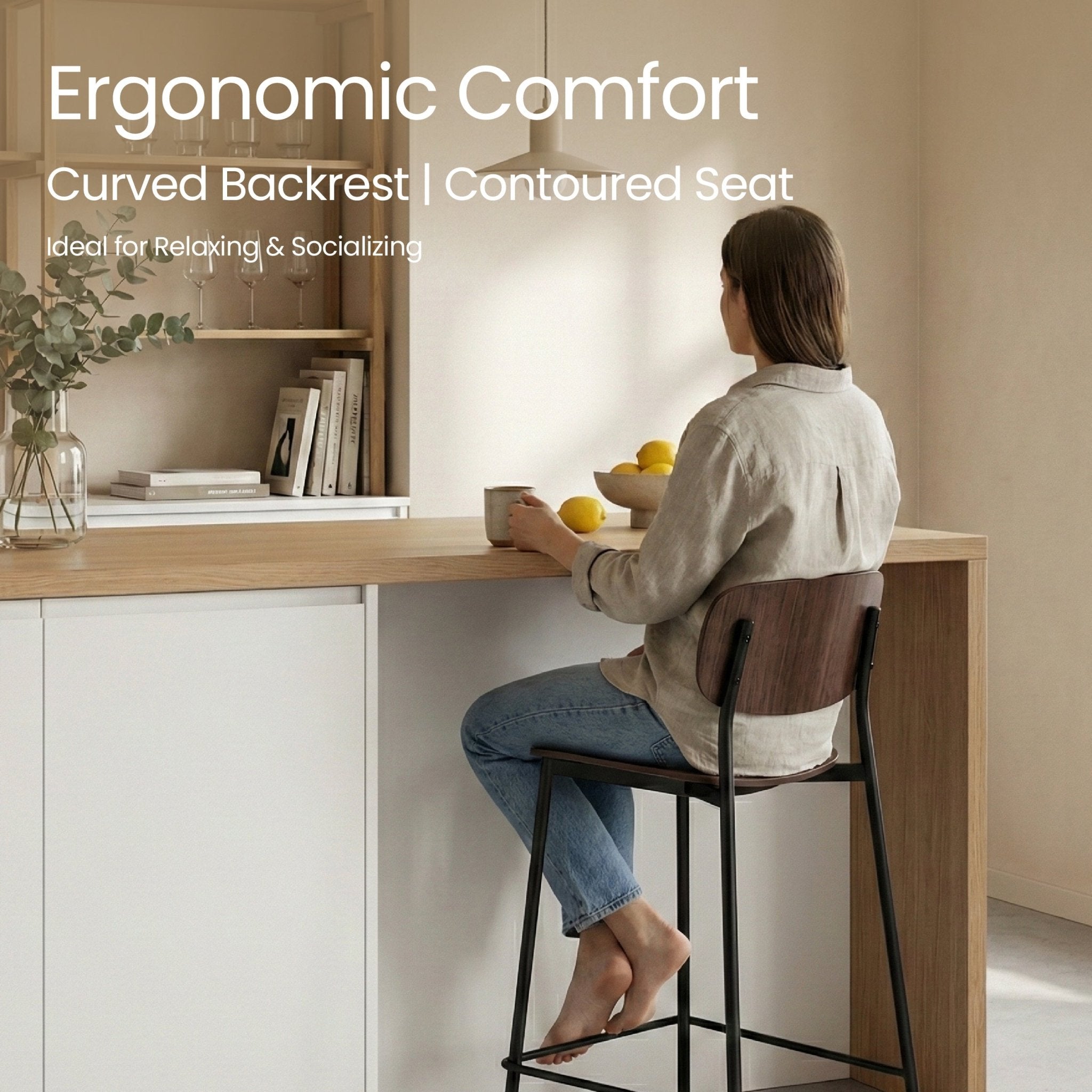 COLAMY ORINO Modern Bar Stool - COLAMY