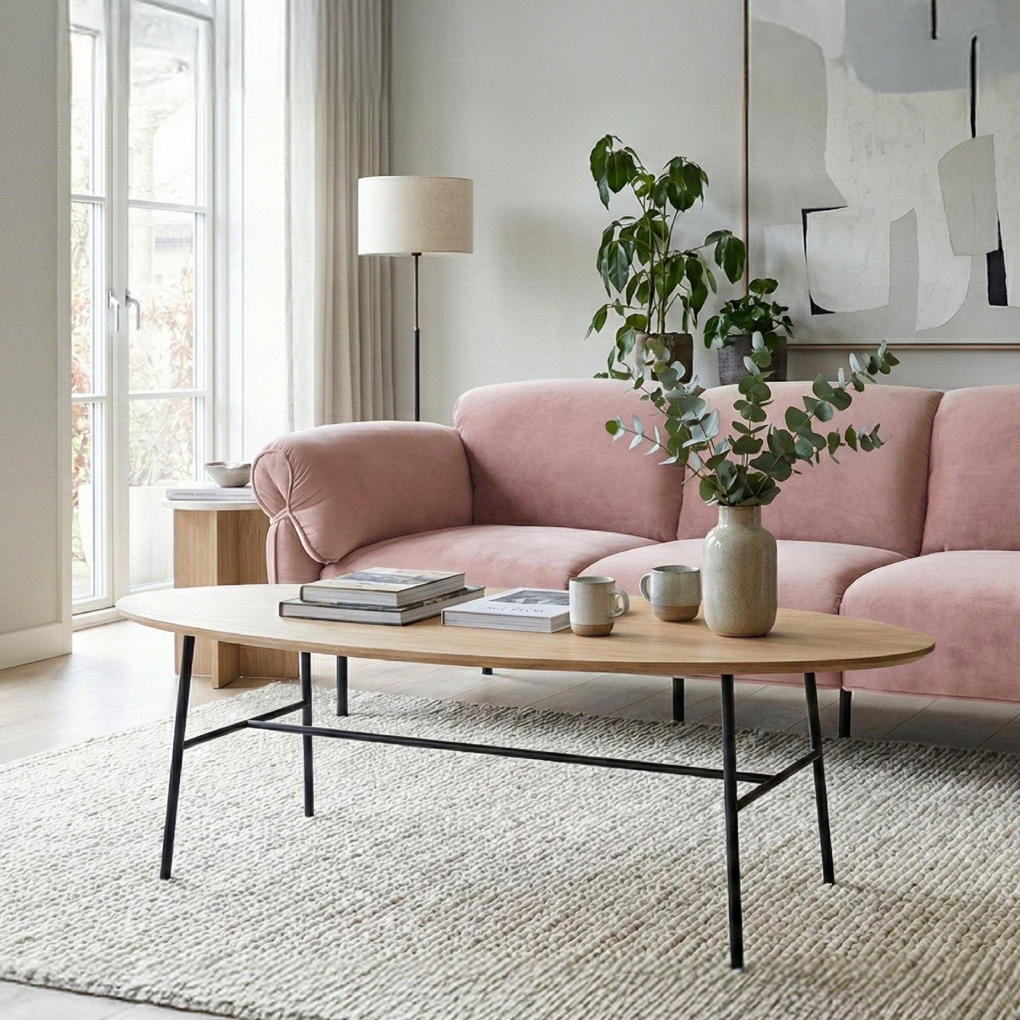 COLAMY OVALYN Modern Coffee Table - COLAMY