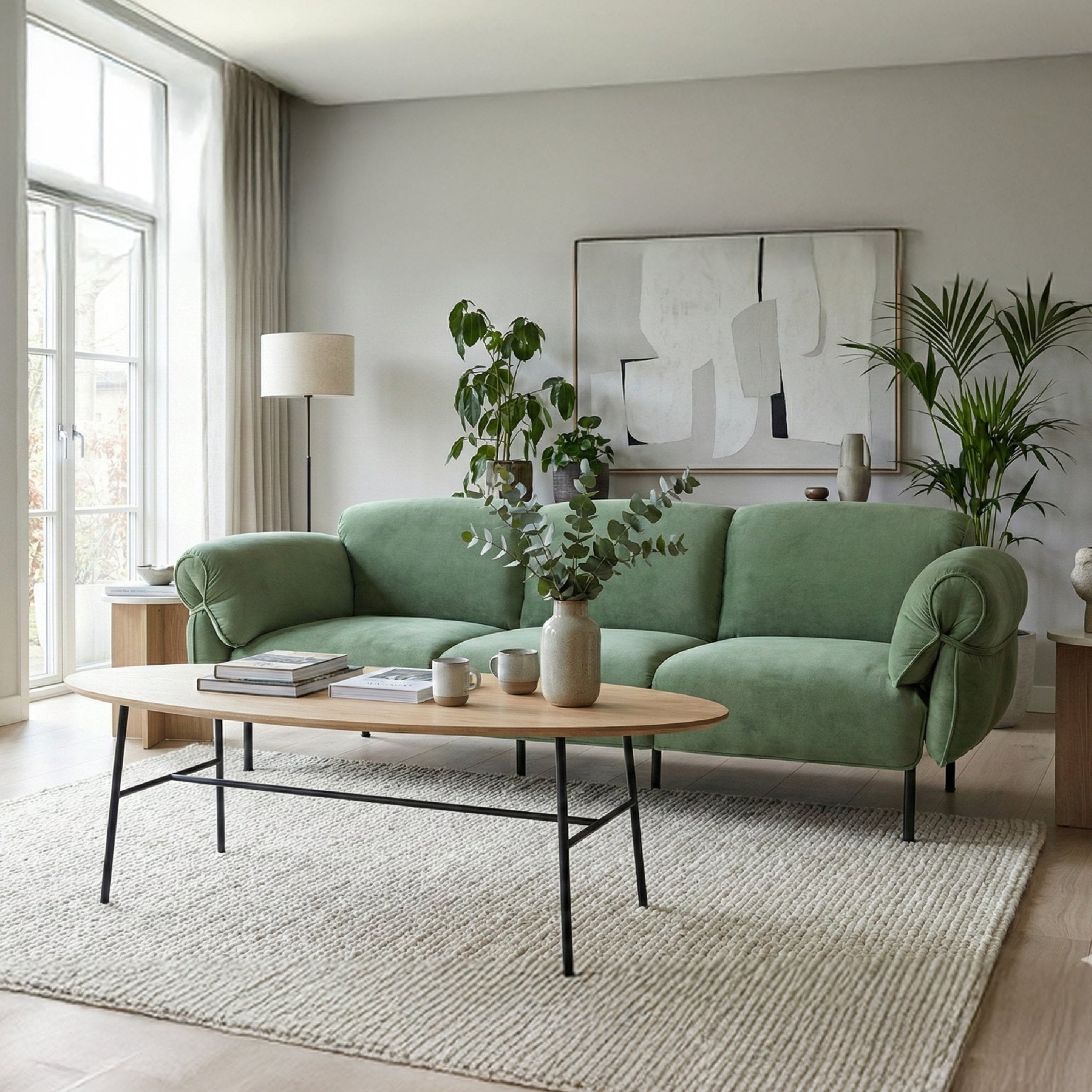 COLAMY OVALYN Modern Coffee Table - COLAMY