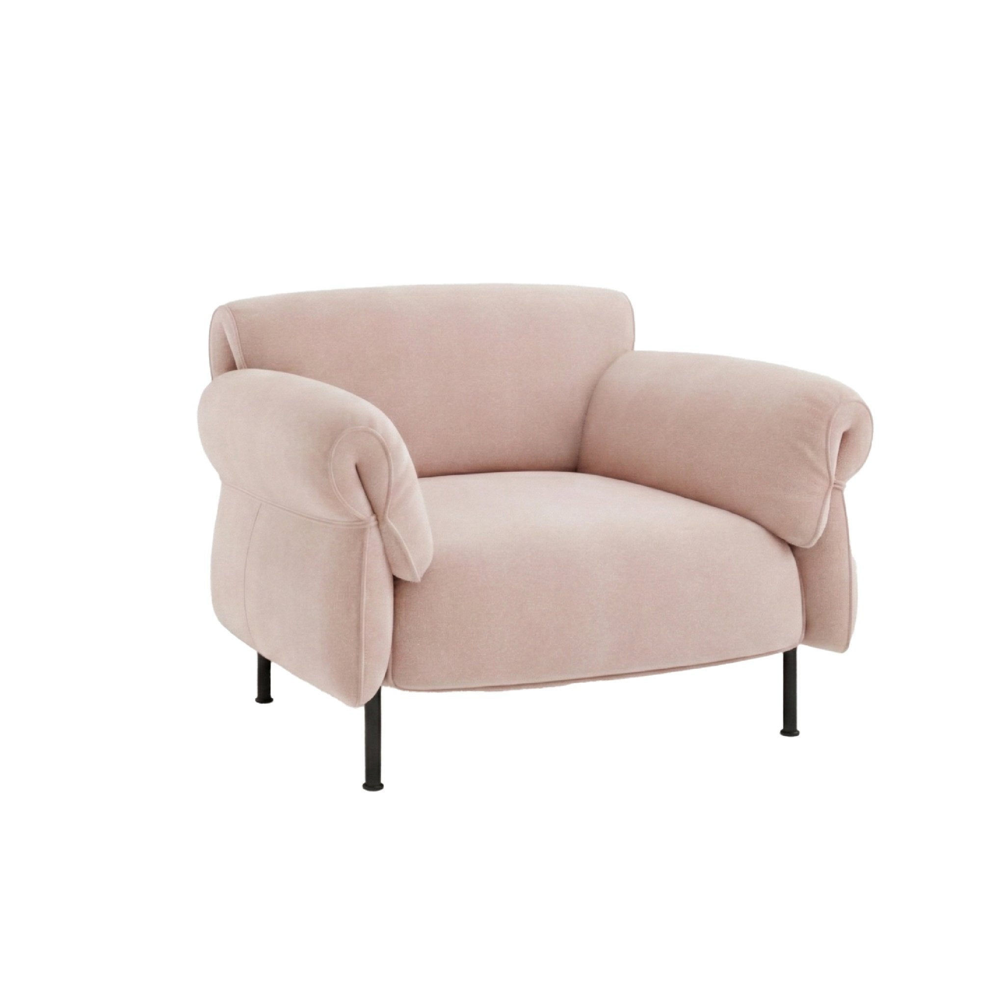 COLAMY PLUME BLUSH Modern Feather Upholstered Sofa - COLAMY