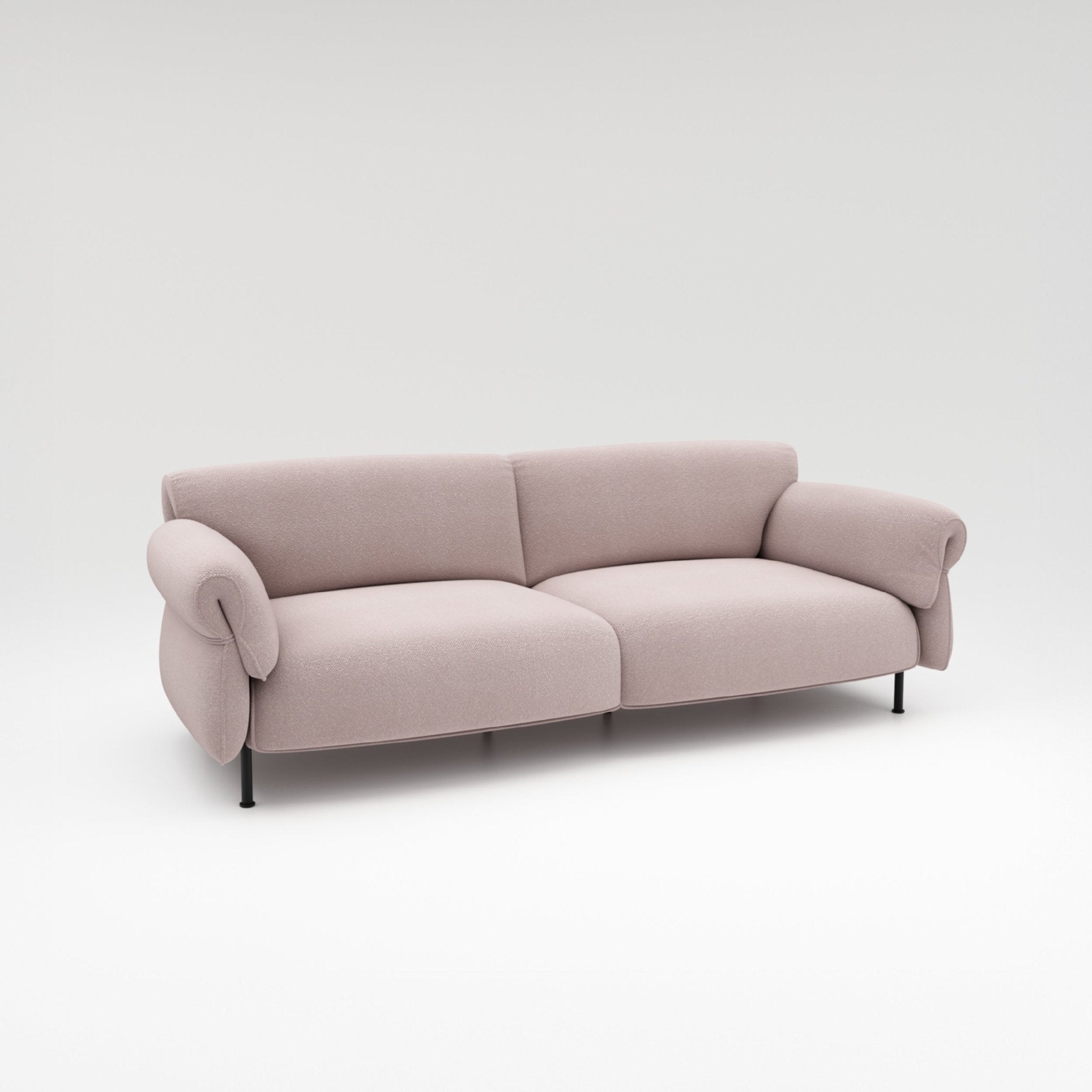 COLAMY PLUME BLUSH Modern Feather Upholstered Sofa - COLAMY
