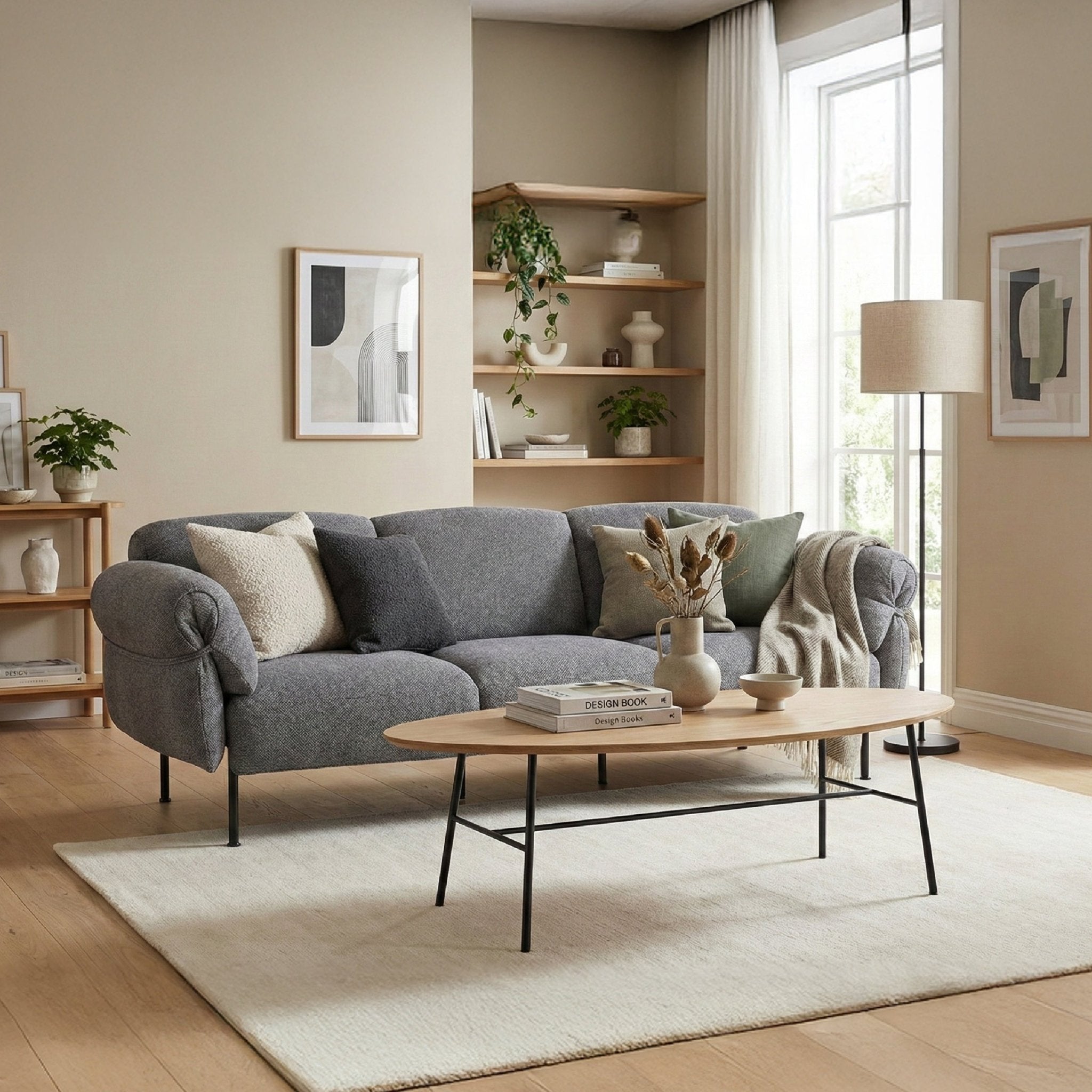 COLAMY PLUME CLOUD Modern Feather Upholstered Sofa - COLAMY