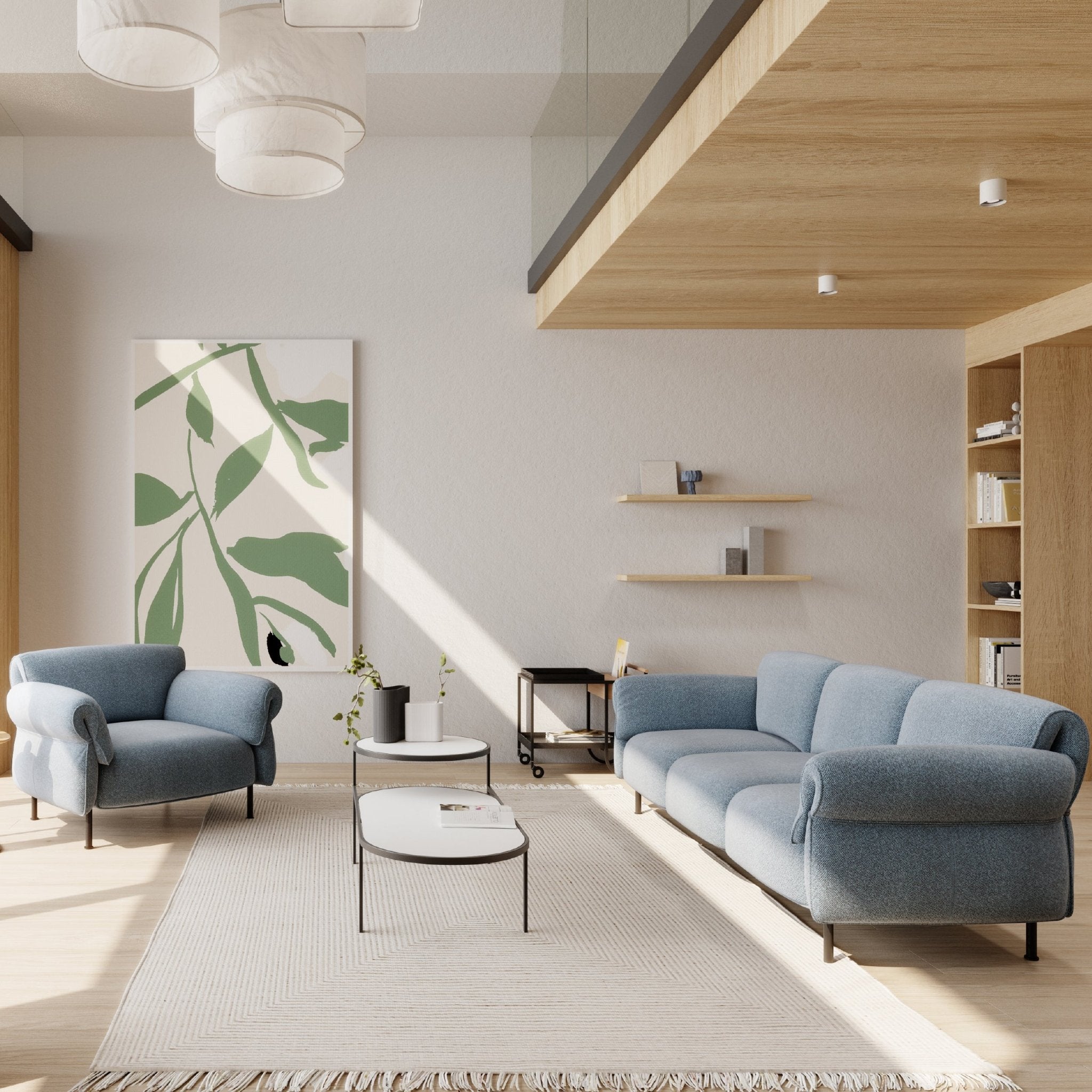 COLAMY PLUME MIST Modern Feather Upholstered Sofa - COLAMY