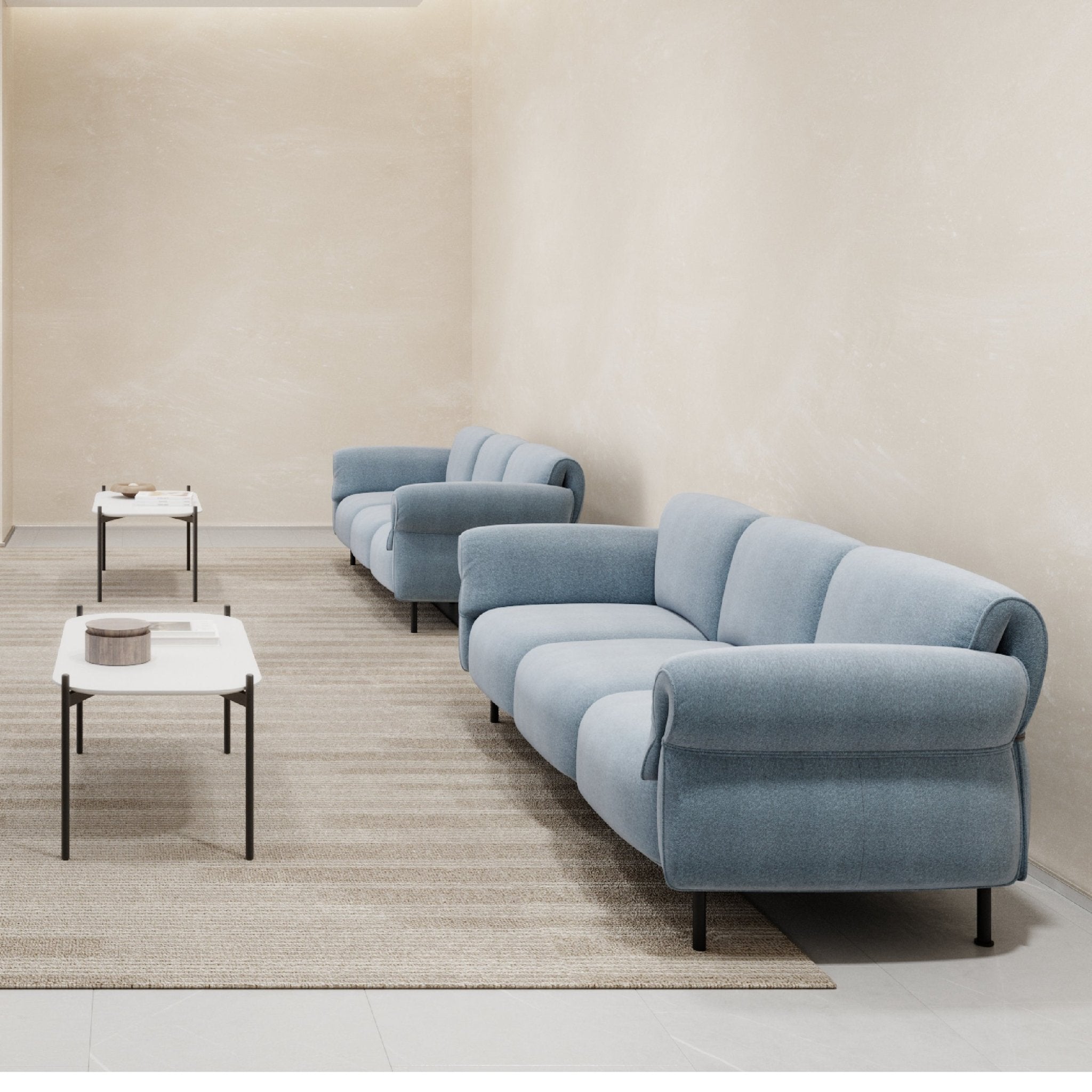 COLAMY PLUME MIST Modern Feather Upholstered Sofa - COLAMY